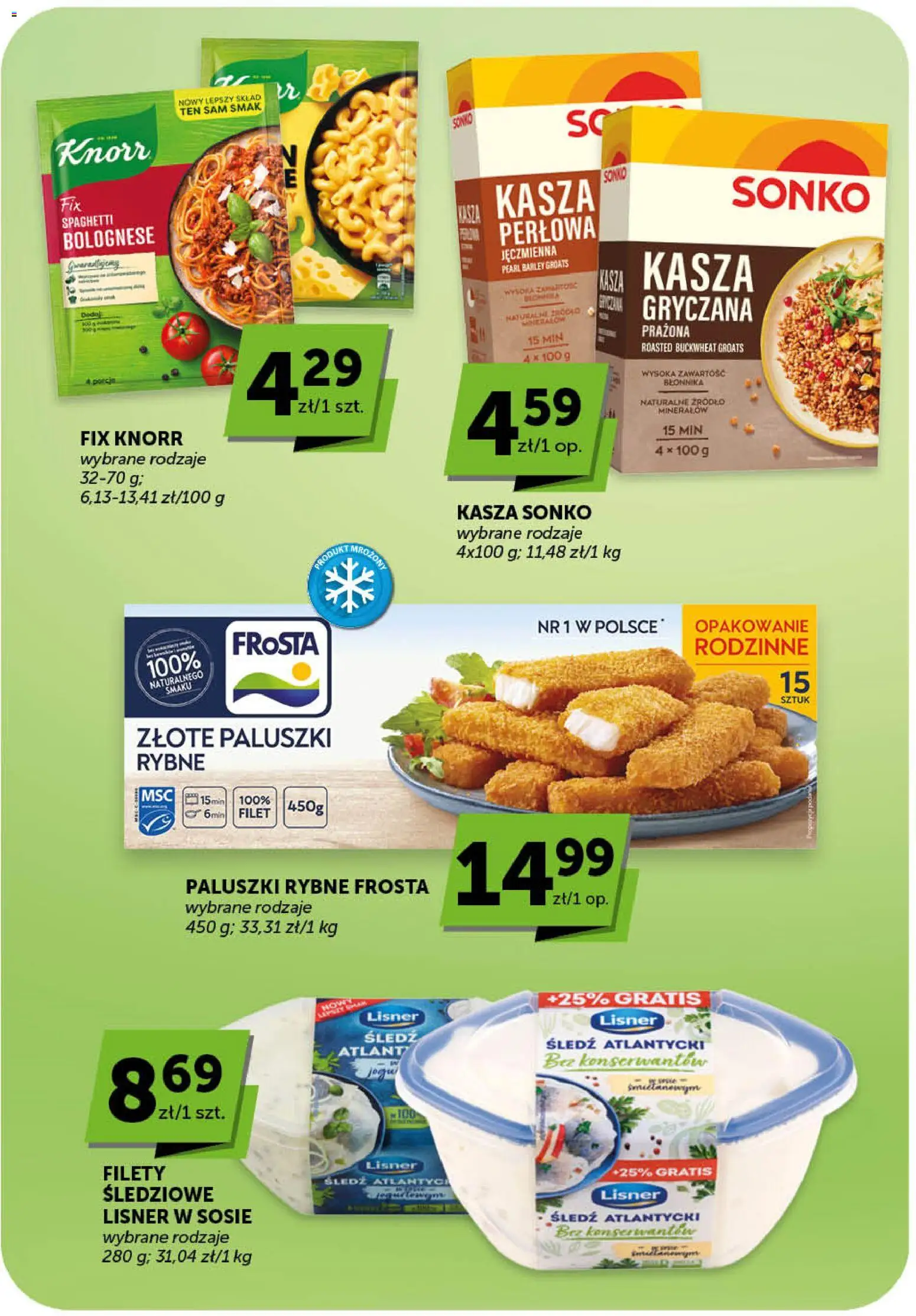Groszek gazetka od 30.04.2026 | Strona: 27 | Produkty: Kasza, Paluszki rybne, Paluszki rybne frosta, Paluszki