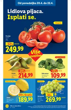 Limun, Pakovanje 750 g 1 kg = 266.65 - pregled Lidl kataloga - važi od 16.04.2026 | Strana: 86