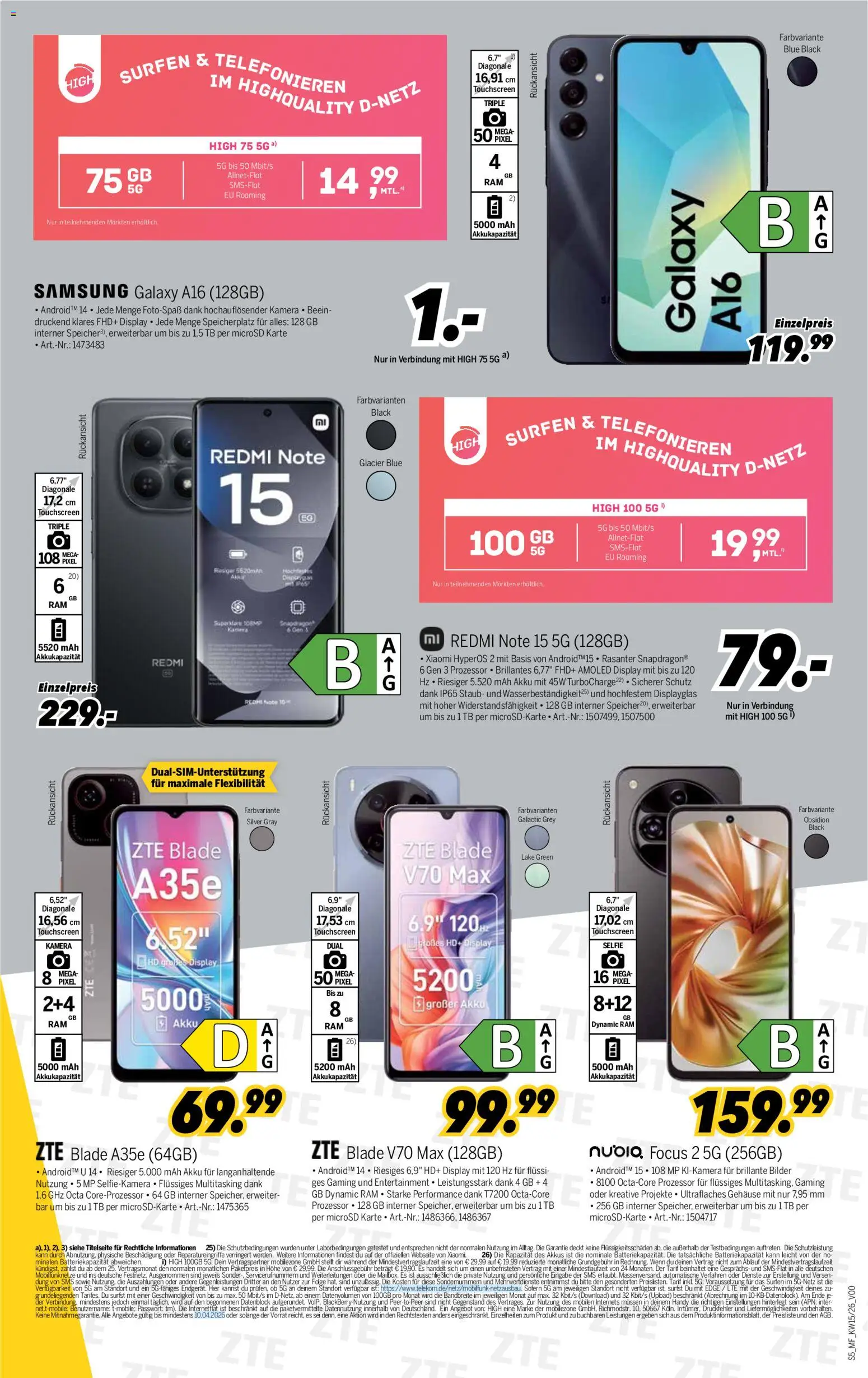 Medimax Mobilfunk Woche – gültig ab 04.04.2026 | Seite: 5 | Produkte: Kamera, Xiaomi, Samsung, Bilder