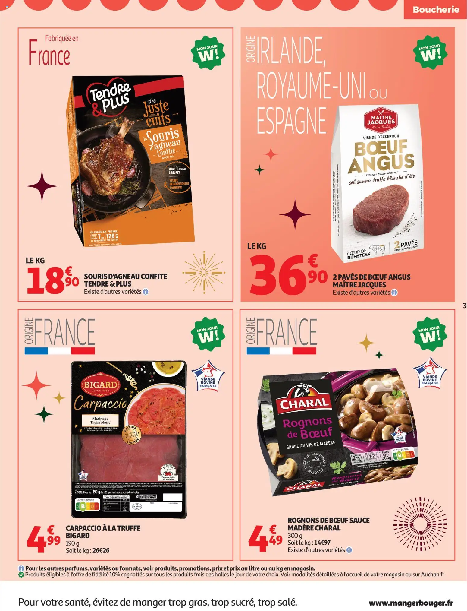 {H1} | Page: 3 | Produits: Souris, Sac, Rumsteak, Viande bovine