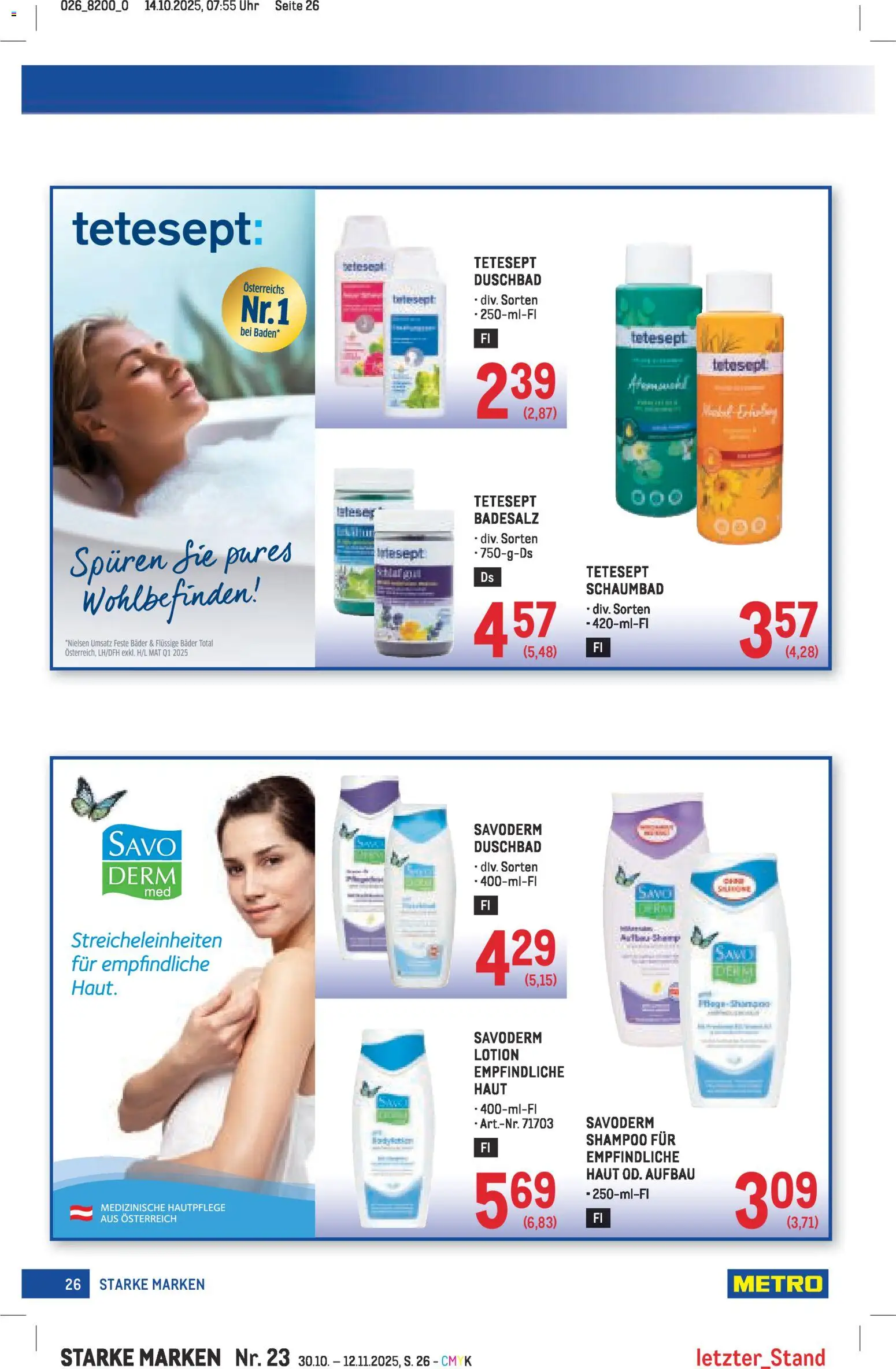 Metro Starke Marken gültig ab 30.10.2025 | Seite: 26 | Produkte: Uhr, Shampoo