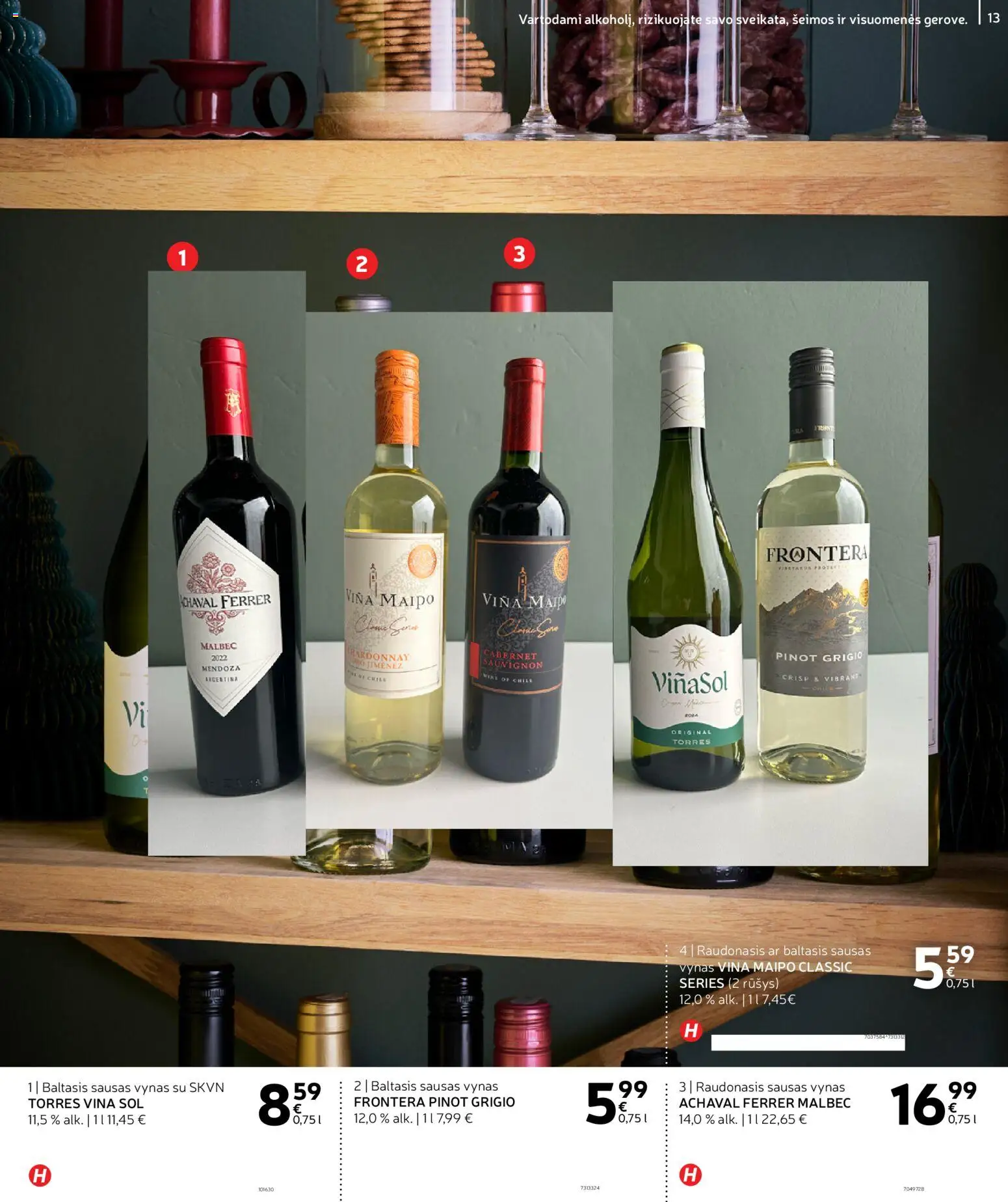 Rimi akcijos nuo 02.12.2025 | Puslapis: 13 | Prekių: Vynas