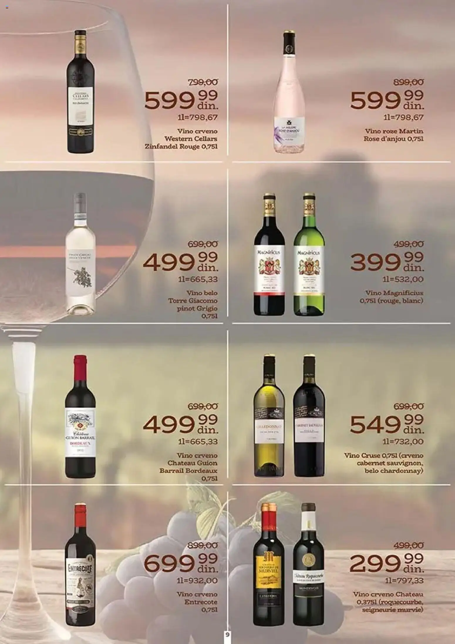 Univerexport katalog - važi od 06.11.2025 | Strana: 7 | Proizvode: Chardonnay, Crveno vino, Pinot grigio, Vino