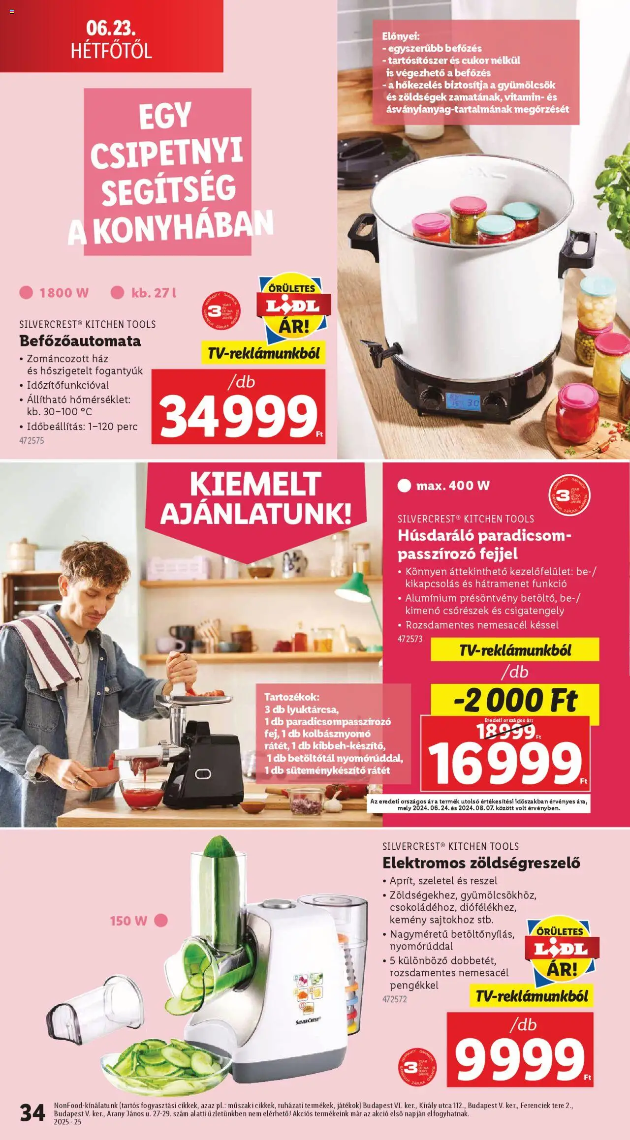 Lidl akciós ujság - amely érvényes a következő dátumtól: 19.06.2025 | Oldal: 34 | Termékek: Húsdaráló, Játékok, Paradicsom, Cukor