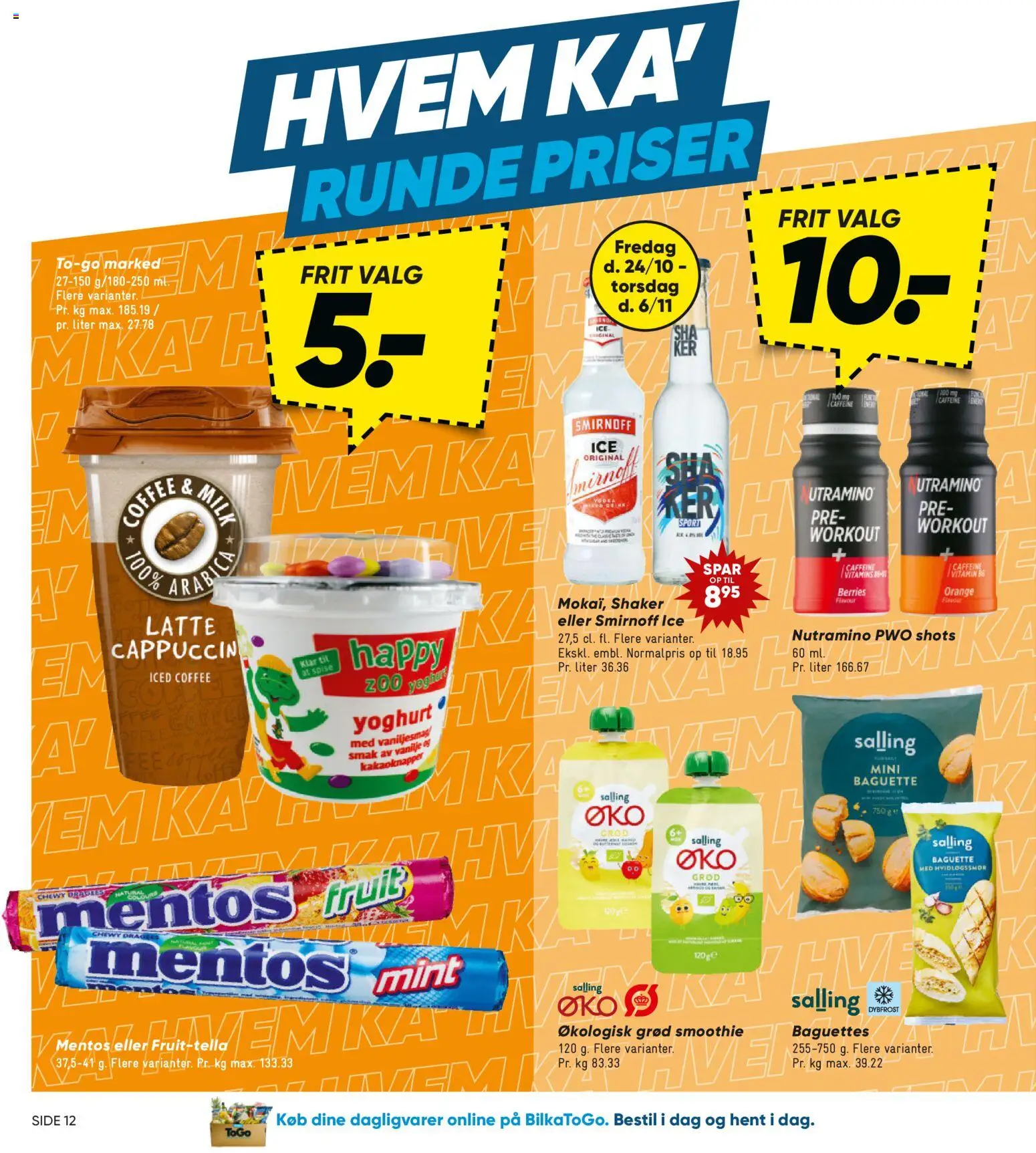 Bilka tilbudsavis – gyldig fra 24.10.2025 | Side: 12 | Produkter: Yoghurt, Smoothie, Vanilje