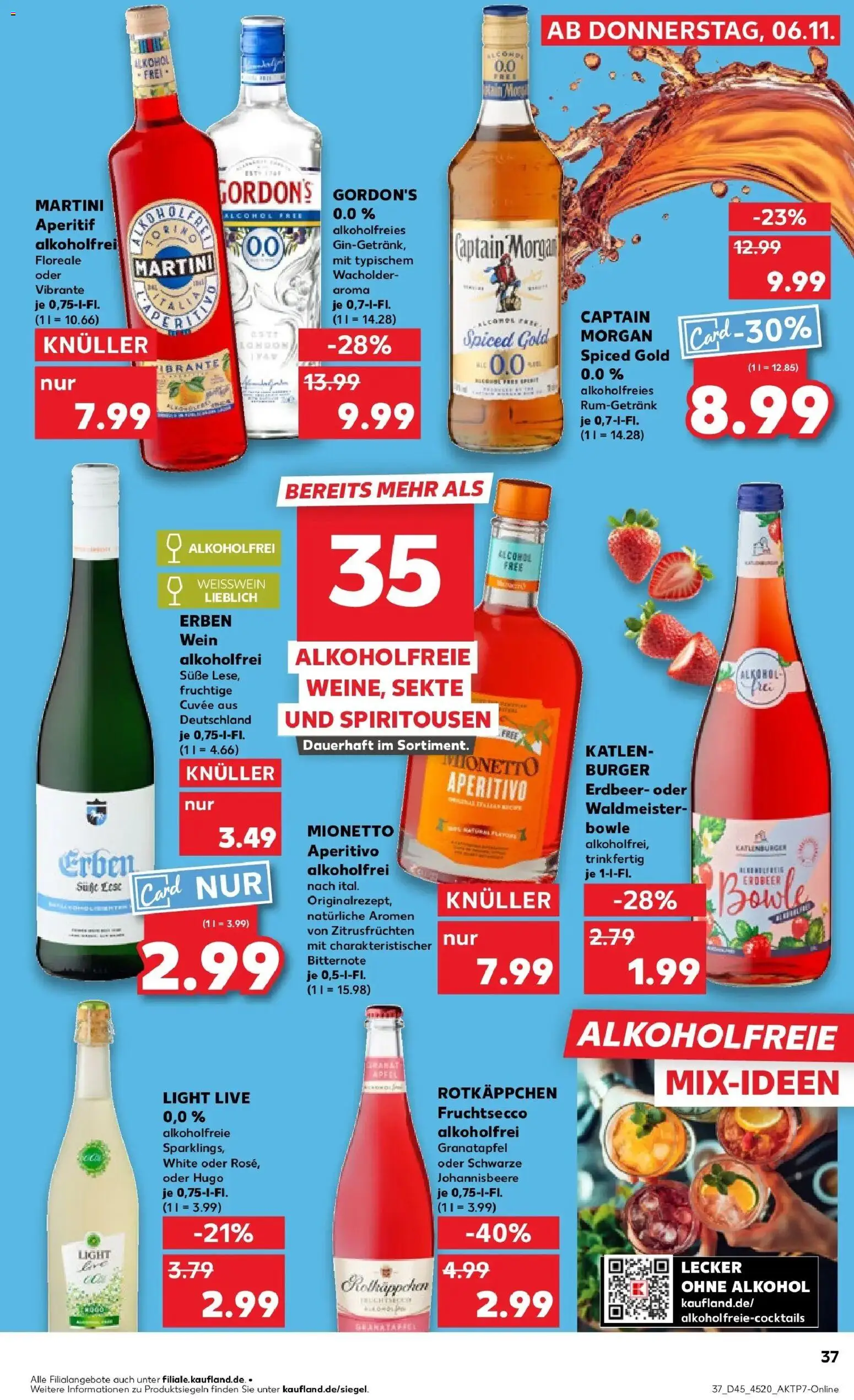 Kaufland prospekt Garbsen	 – gültig ab 06.11.2025 | Seite: 37 | Produkte: Weißwein, Rotkäppchen, Wein, Gin