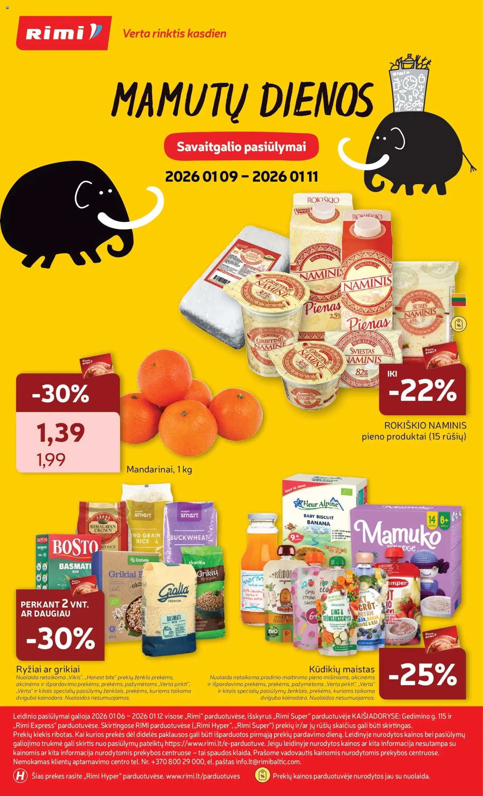 Rimi akcijos nuo 06.01.2026 | Puslapis: 32 | Prekių: Grikiai, Pienas, Sviestas, Grietinė