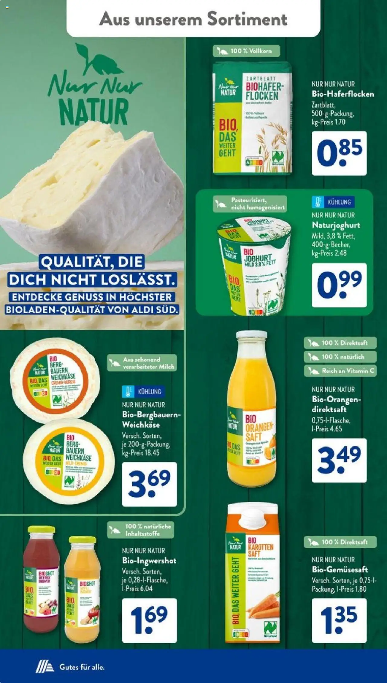 Aldi Süd Prospekt 	 – gültig ab 06.10.2025 | Seite: 18 | Produkte: Milch, Joghurt, Orangen, Saft