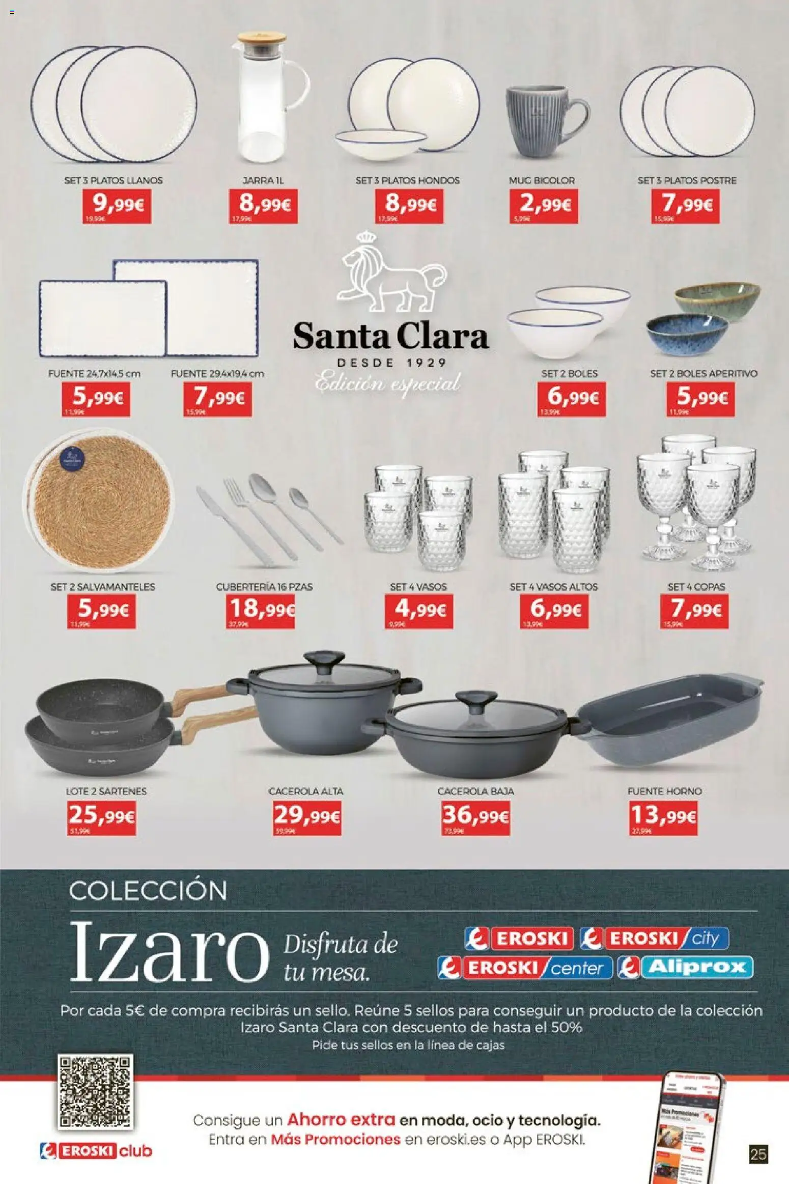 Eroski -  Qué agusto │ válido desde el 07.01.2026 | Página: 25 | Productos: Vasos, Horno, Cubertería