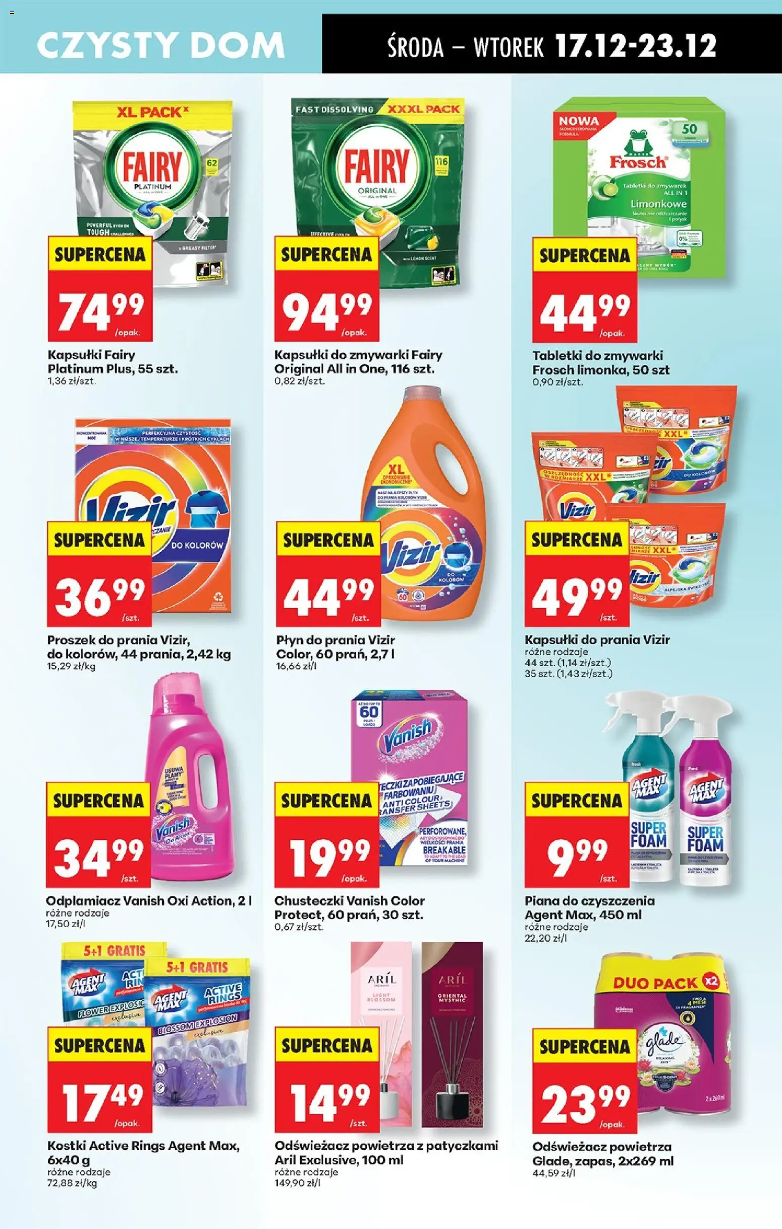 Biedronka gazetka - Oferta w tym tygodniu od 17.12.2025 | Strona: 79 | Produkty: Kapsułki do prania Vizir, Odświeżacz, Proszek do prania, Kapsułki do zmywarki