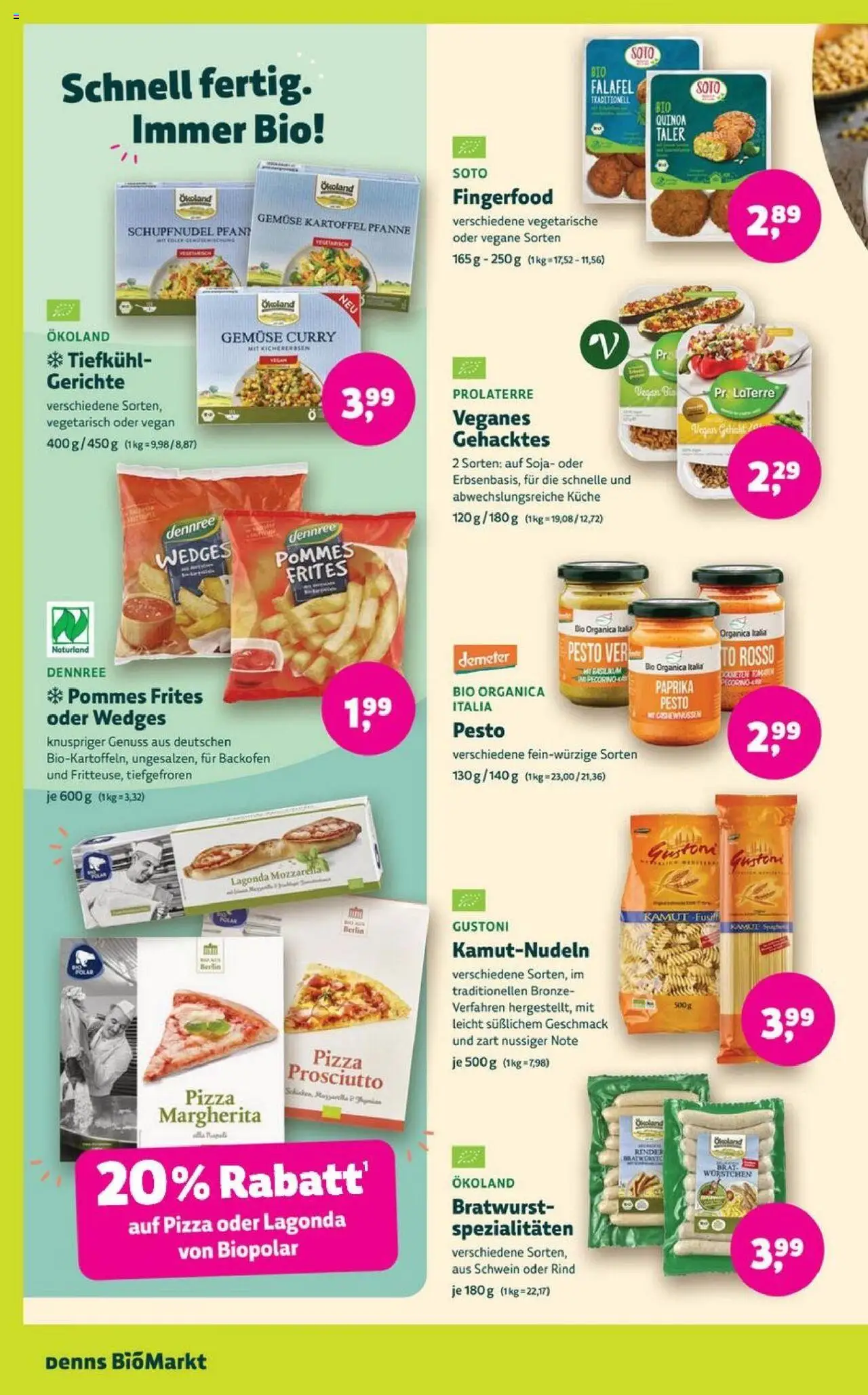 Denns BioMarkt Angebote – gültig ab 24.09.2025 | Seite: 6 | Produkte: Mozzarella, Tomaten, Pommes frites, Paprika