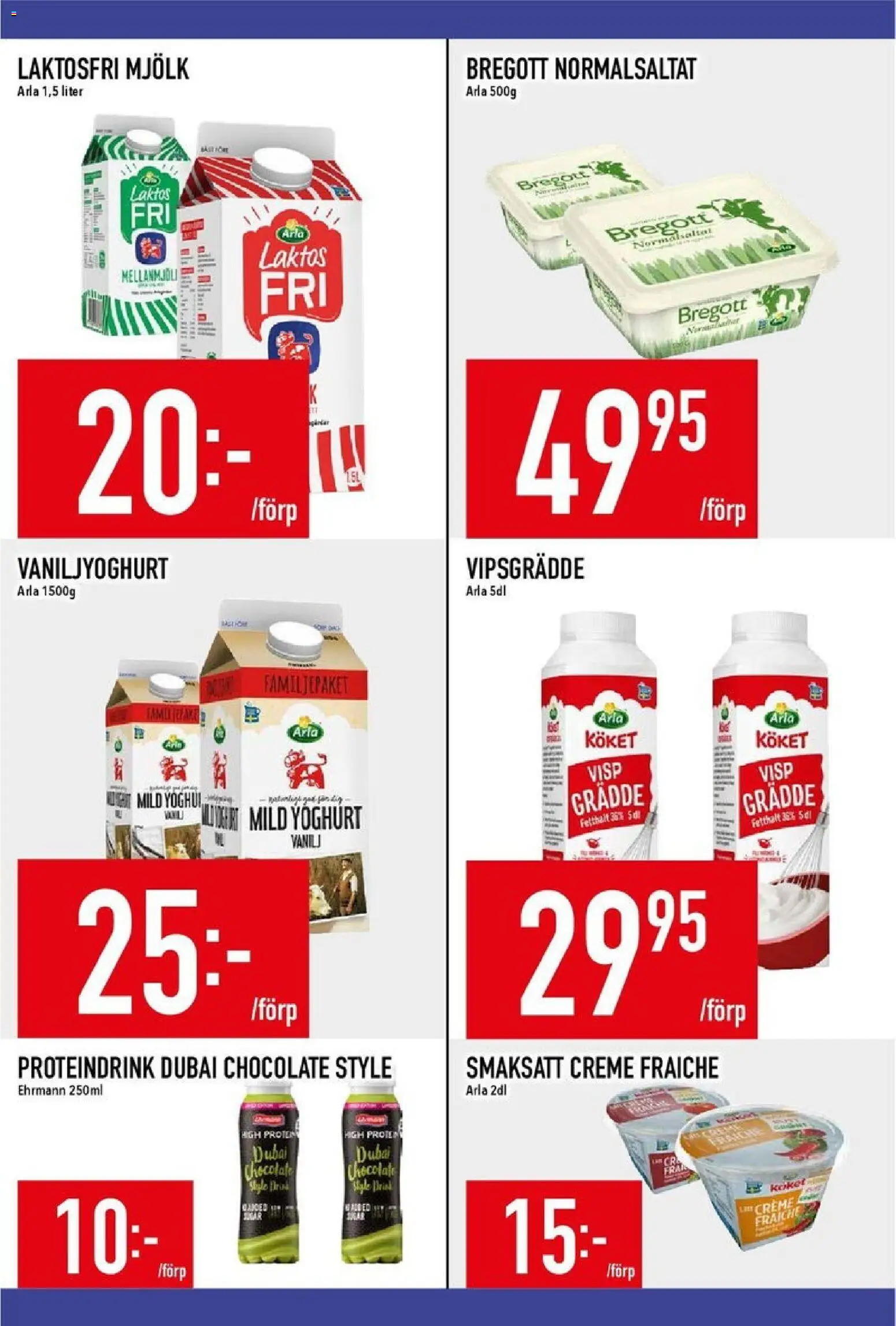 Matdax reklamblad aktuell från 10.11.2025 | Sida: 12 | Produkter: Creme fraiche, Mjölk, Yoghurt, Grädde