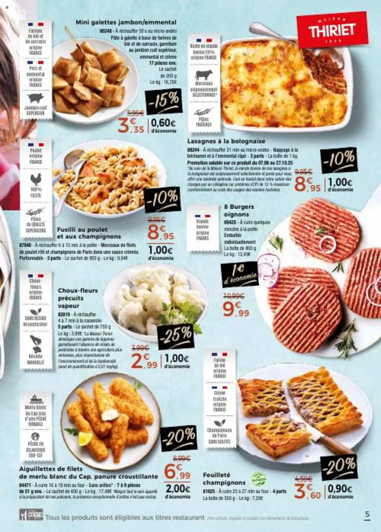  | Page: 5 | Produits: Base, Four, Lasagnes, Jambon
