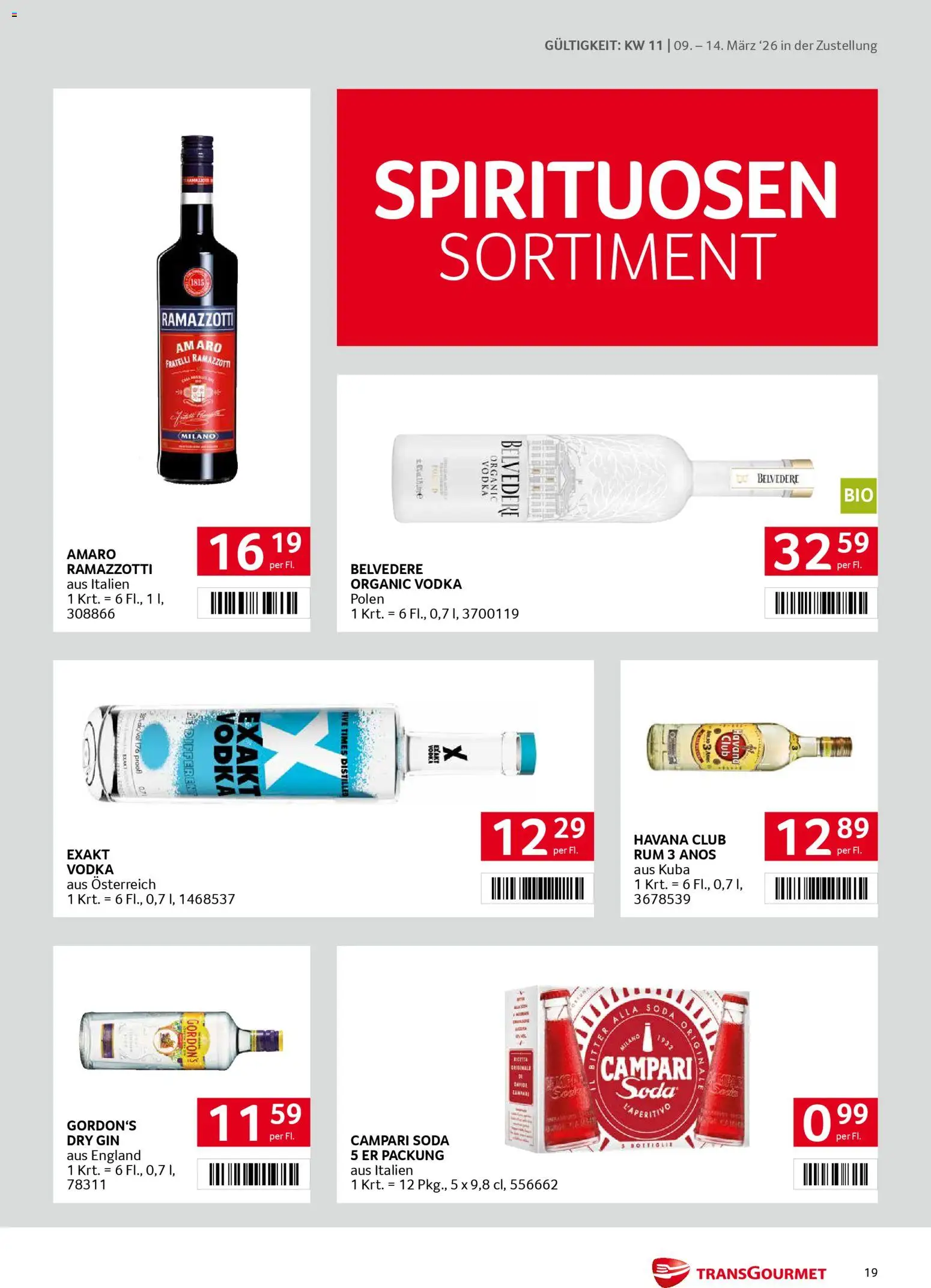 Transgourmet Zustellaktion gültig ab 09.03.2026 | Seite: 19 | Produkte: Gin, Nauriit