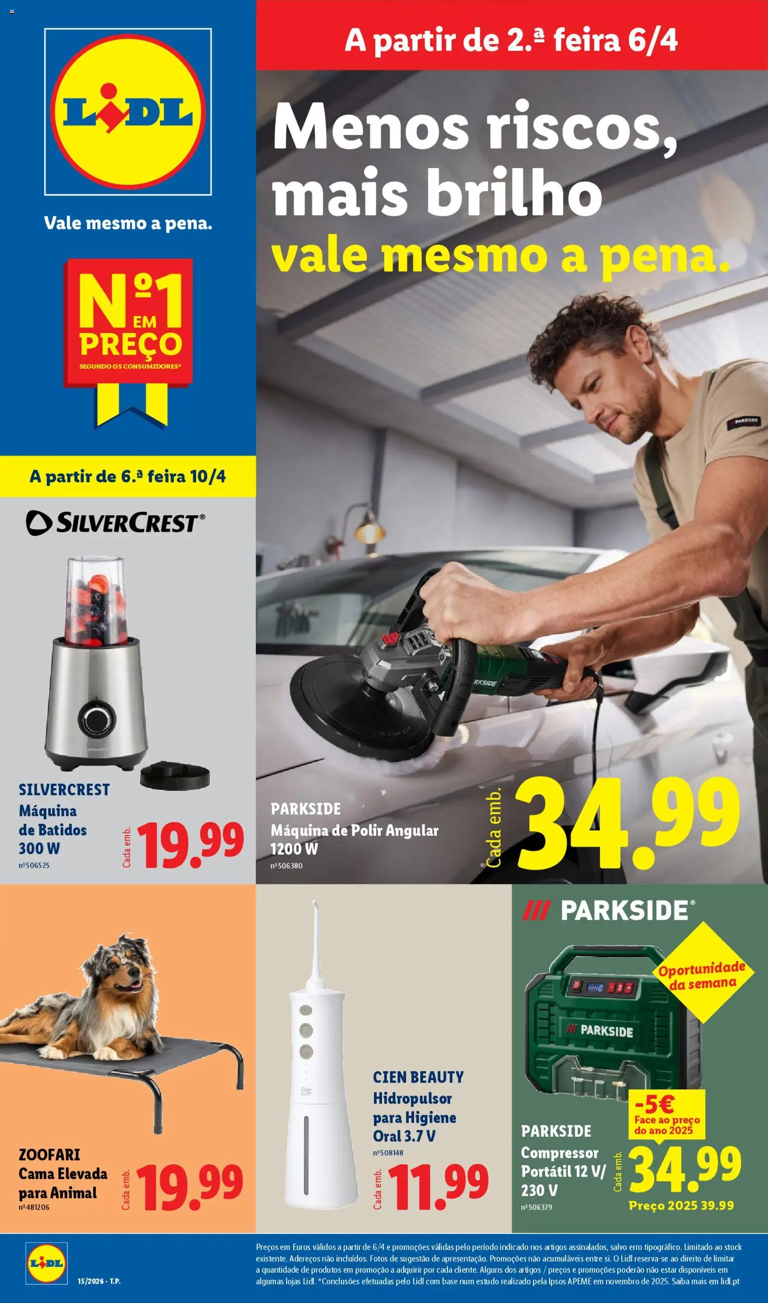 Lidl Novidades │ válido de 06.04.2026 | Página: 1 | Produtos: Cama, Compressor