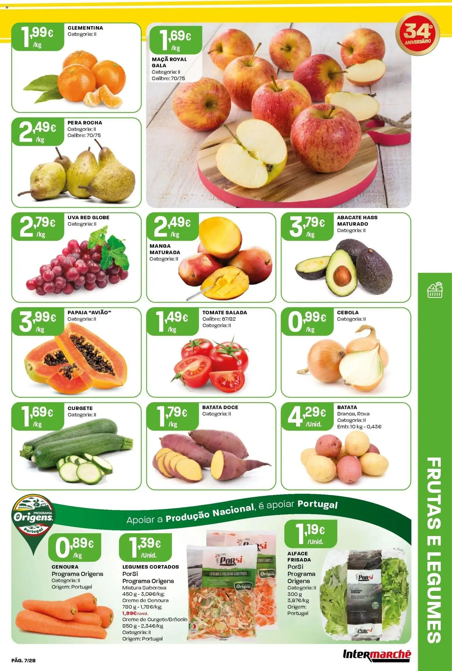 Intermarché - Aniversário à la poupança. » de 30/10/2025 - 05/11/2025 | Página: 7 | Produtos: Cebola, Maça, Abacate, Creme