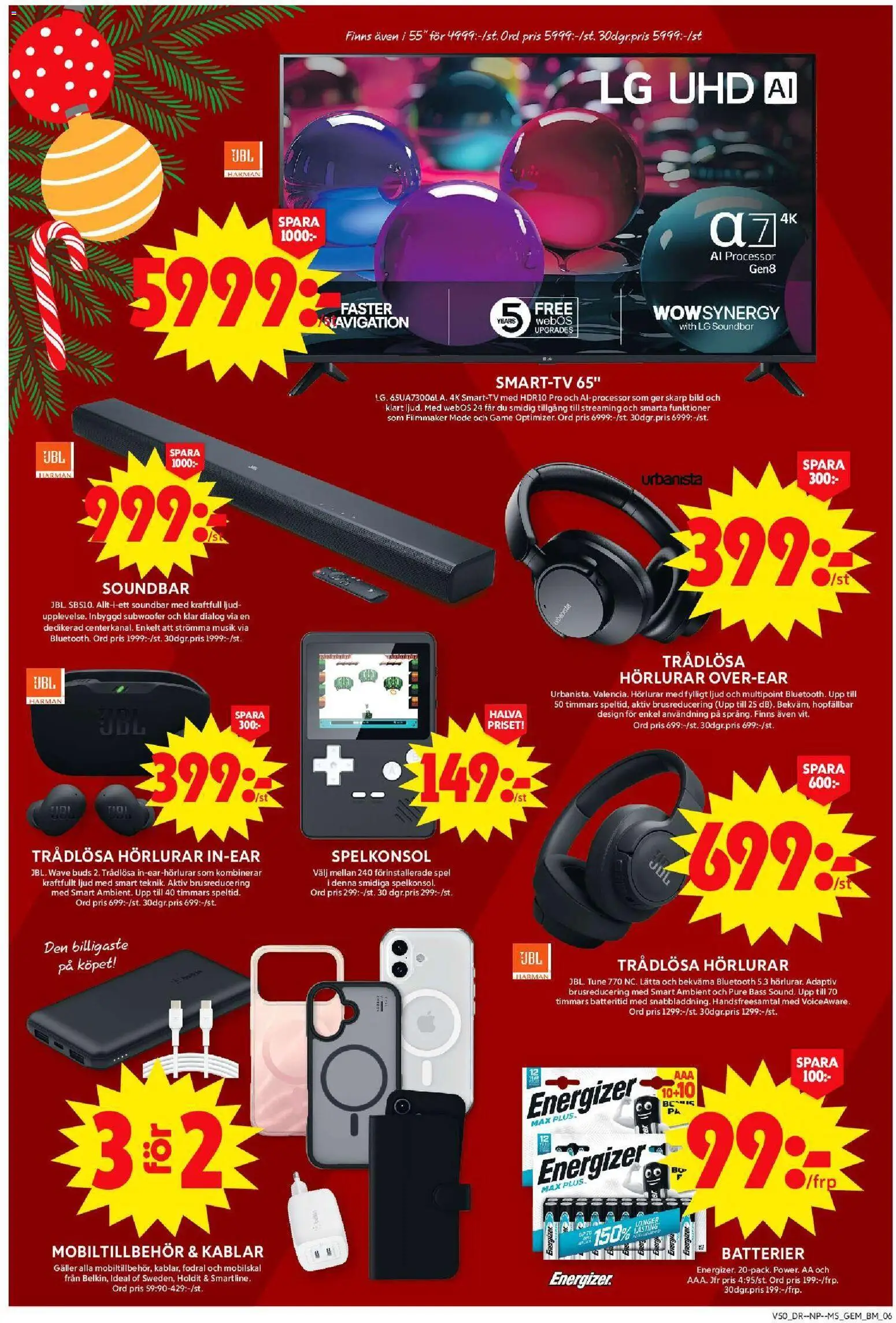 ICA Maxi reklamblad aktuell från 08.12.2025 | Sida: 12 | Produkter: Batterier, Galler, Hörlurar, Spelkonsol