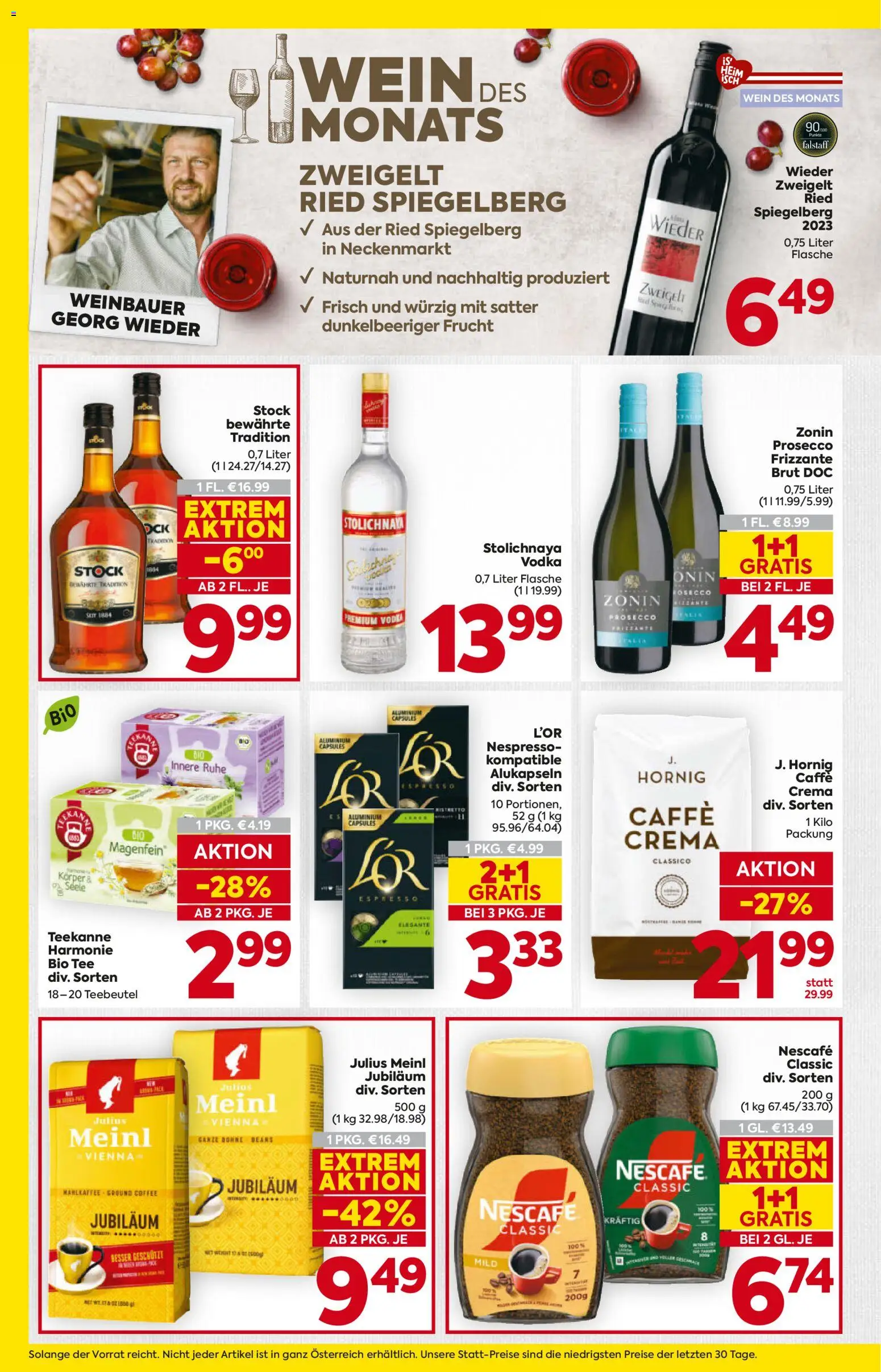 Billa AT akciós ujság - amely érvényes a következő dátumtól: 02.01.2026 | Oldal: 18 | Termékek: Nescafé, Vodka