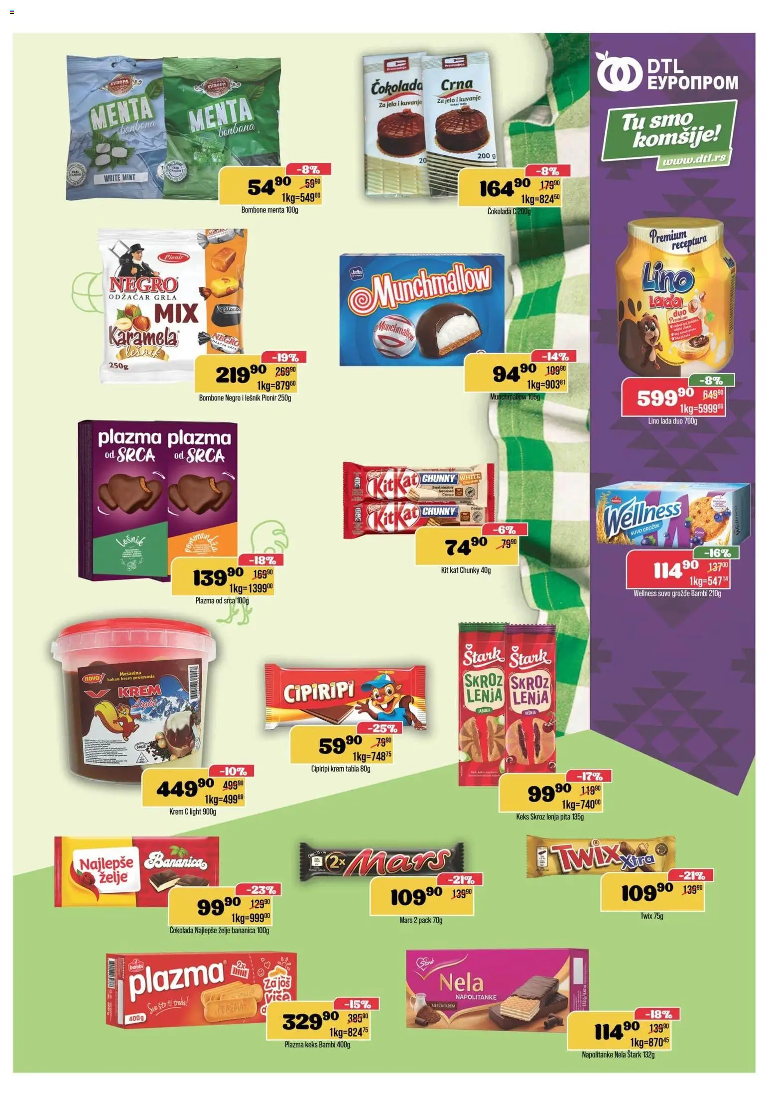 Europrom katalog - važi od 22.04.2026 | Strana: 7 | Proizvode: Keks, Plazma, Lešnik, Pita