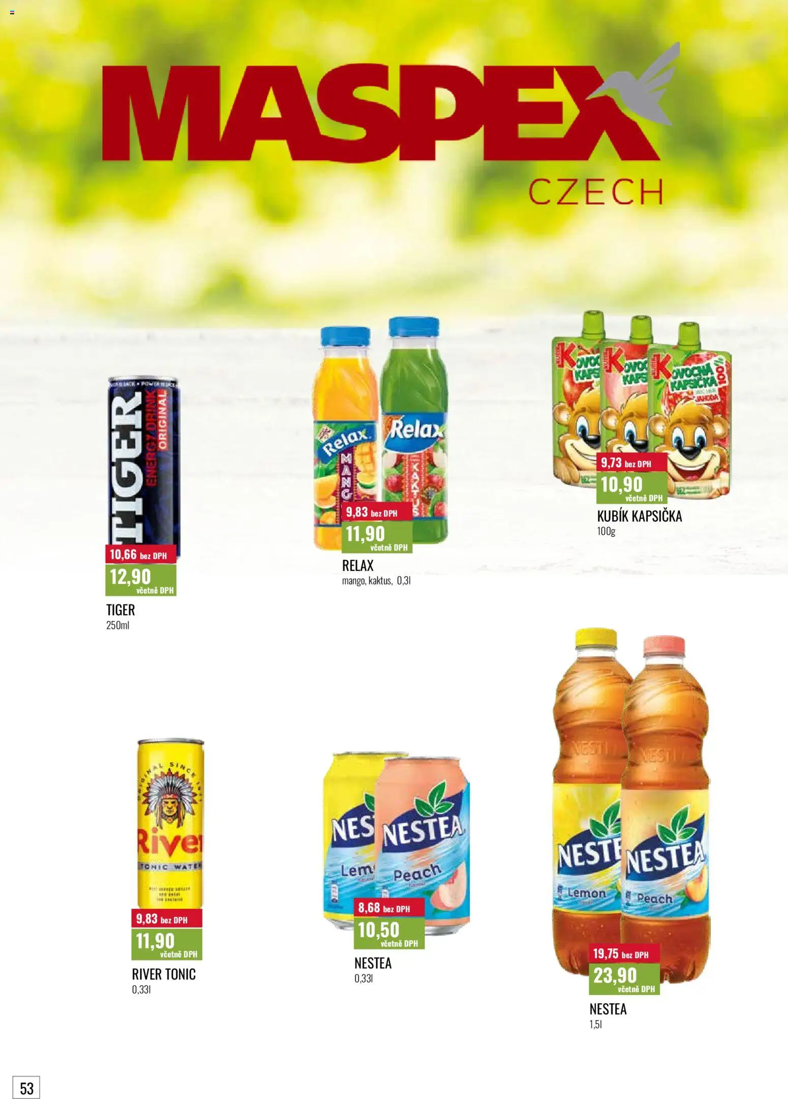 Ratio leták od 01.04.2026 | Strana: 54 | Produkty: Nestea, Tonic Water, Tonic, River tonic