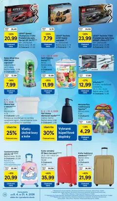 Tesco leták platný od 08.04.2026 | Strana: 38 | Produkty: Úložné boxy, LEGO, Kufor
