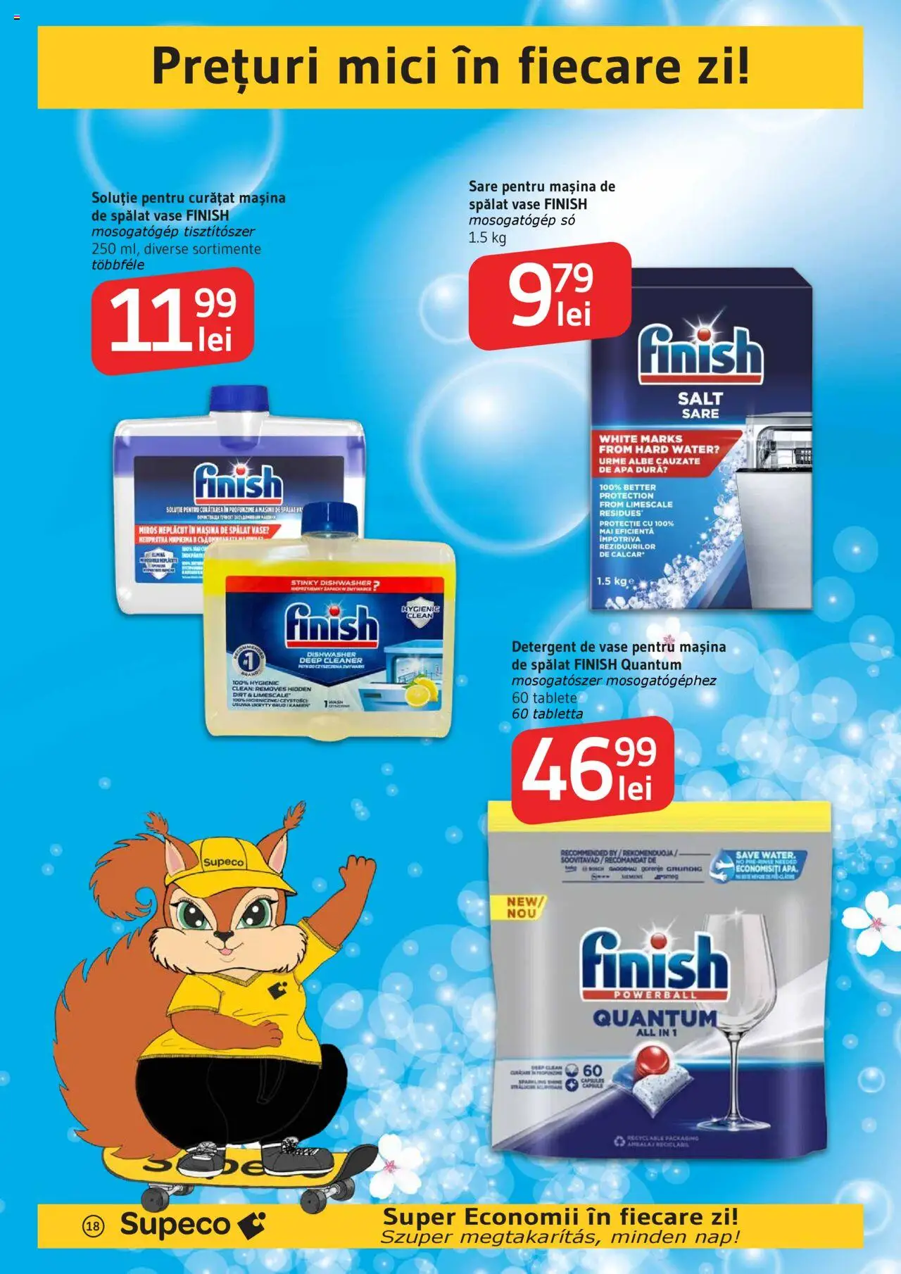 Catalog Supeco Bilingv – valabil de la 07.08.2025 | Pagină: 18 | Produse: Mașină De Spălat, Mașină De Spălat Vase, Detergent, Apă