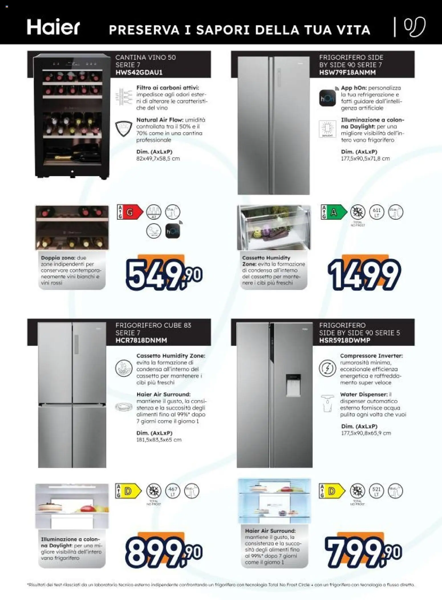 Volantino Unieuro del 20.11.2025 | Pagina: 3 | Prodotti: Succo, Compressore, Acqua, Vino