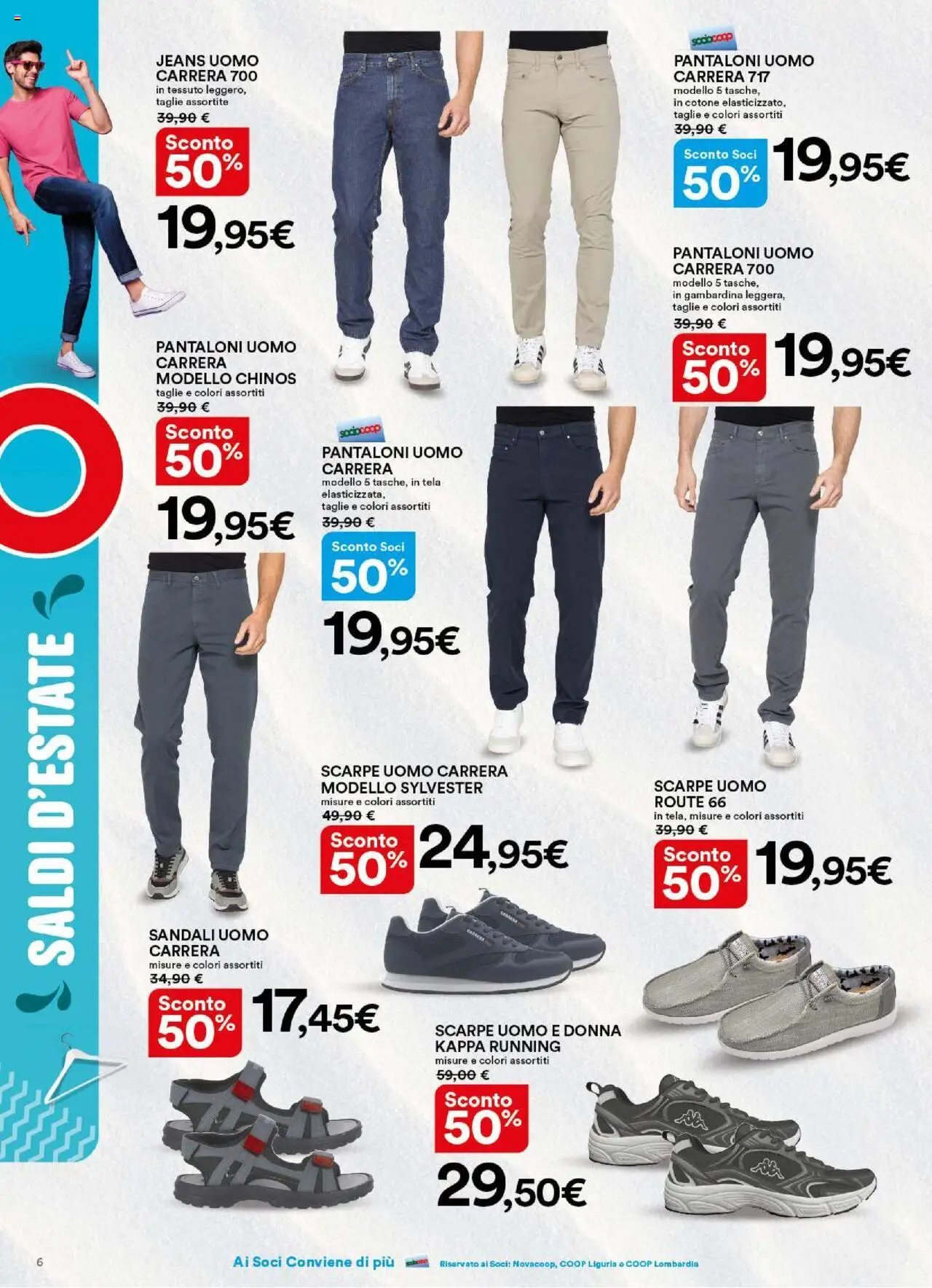 Volantino Ipercoop del 05.07.2025 | Pagina: 6 | Prodotti: Pantaloni, Sandali, Scarpe, Jeans