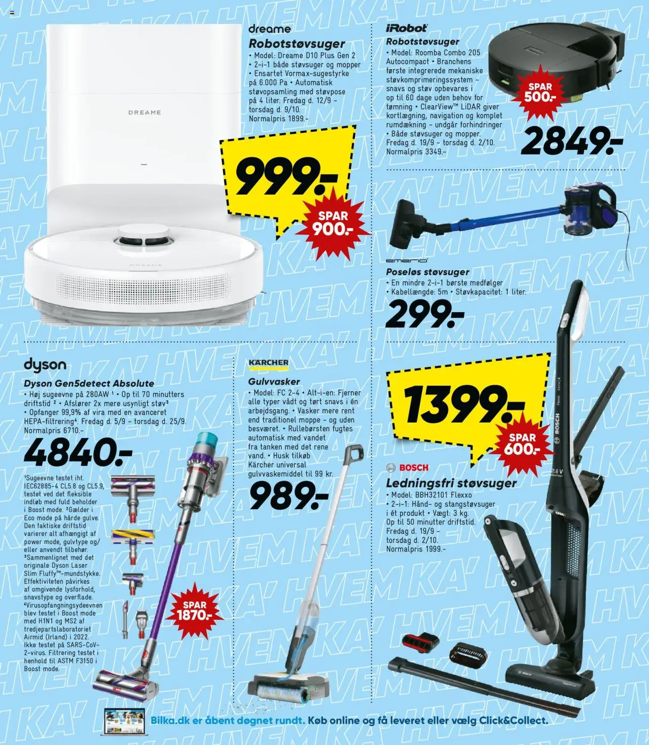 Bilka tilbudsavis – gyldig fra 19.09.2025 | Side: 21 | Produkter: Robotstøvsuger, Børste, Støvsuger, Navigation