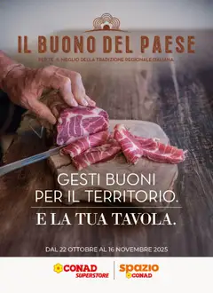 Anteprima del volantino Spazio Conad Il Buono del Paese catalogo valido a partire dal 22.10.2025