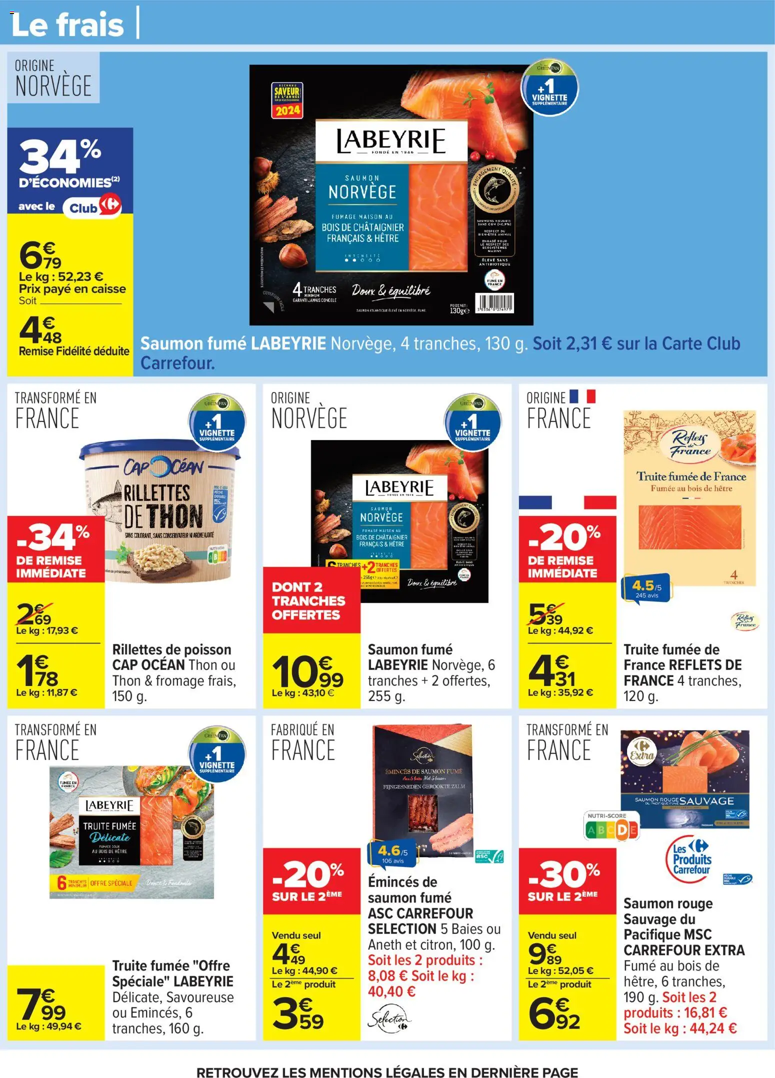 {H1} | Page: 33 | Produits: Four, Saumon fumé, Thon, Fromage