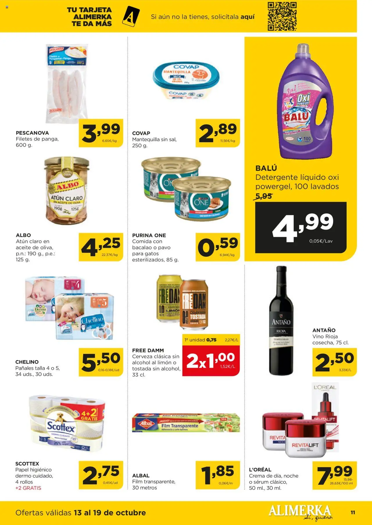 Alimerka folleto Asturias │ válido desde el 13.10.2025 | Página: 11 | Productos: Aceite, Vino, Cerveza, Detergente líquido