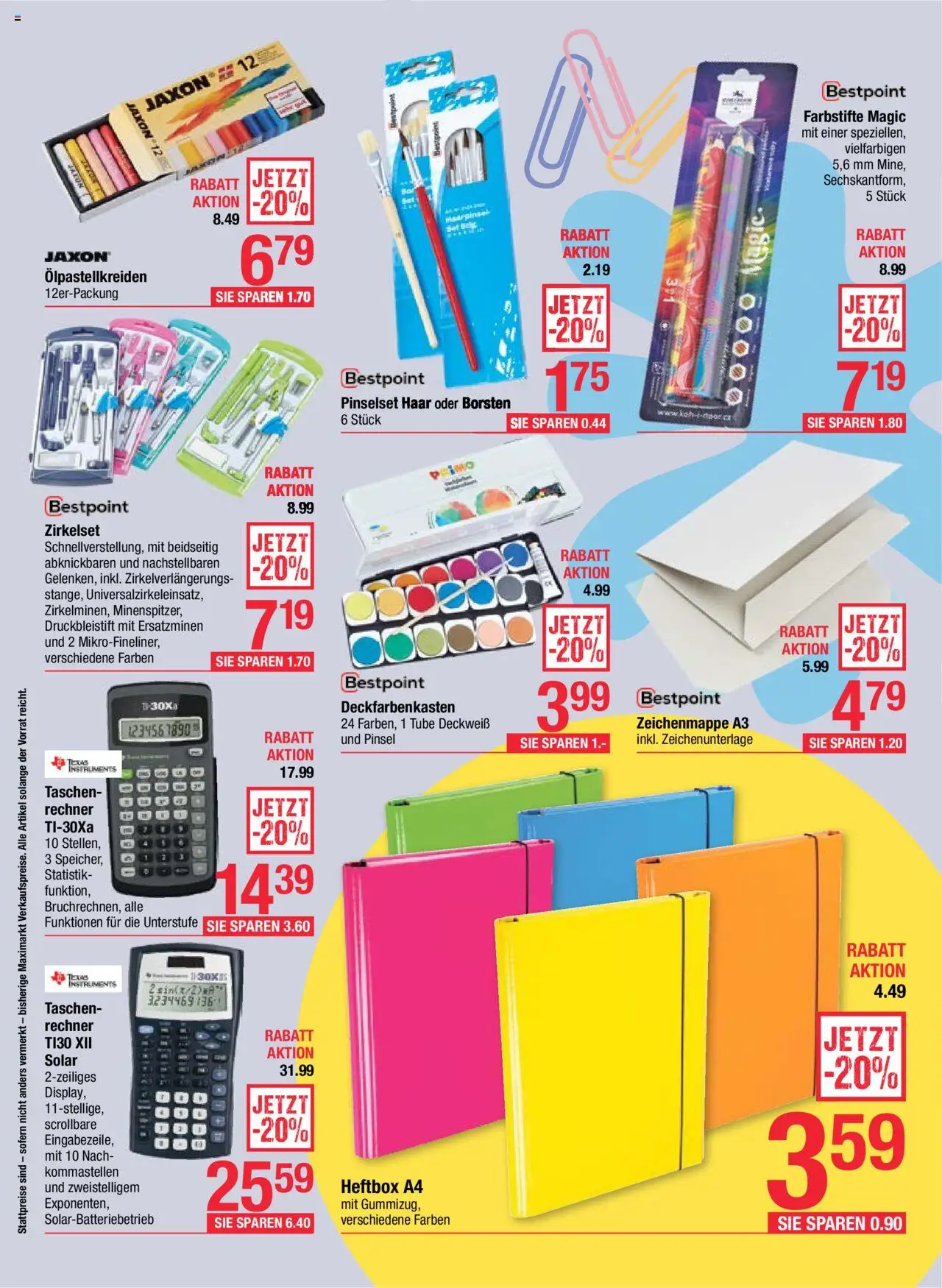 Maximarkt Alles für die Schule gültig ab 25.08.2025 | Seite: 12 | Produkte: Pinsel