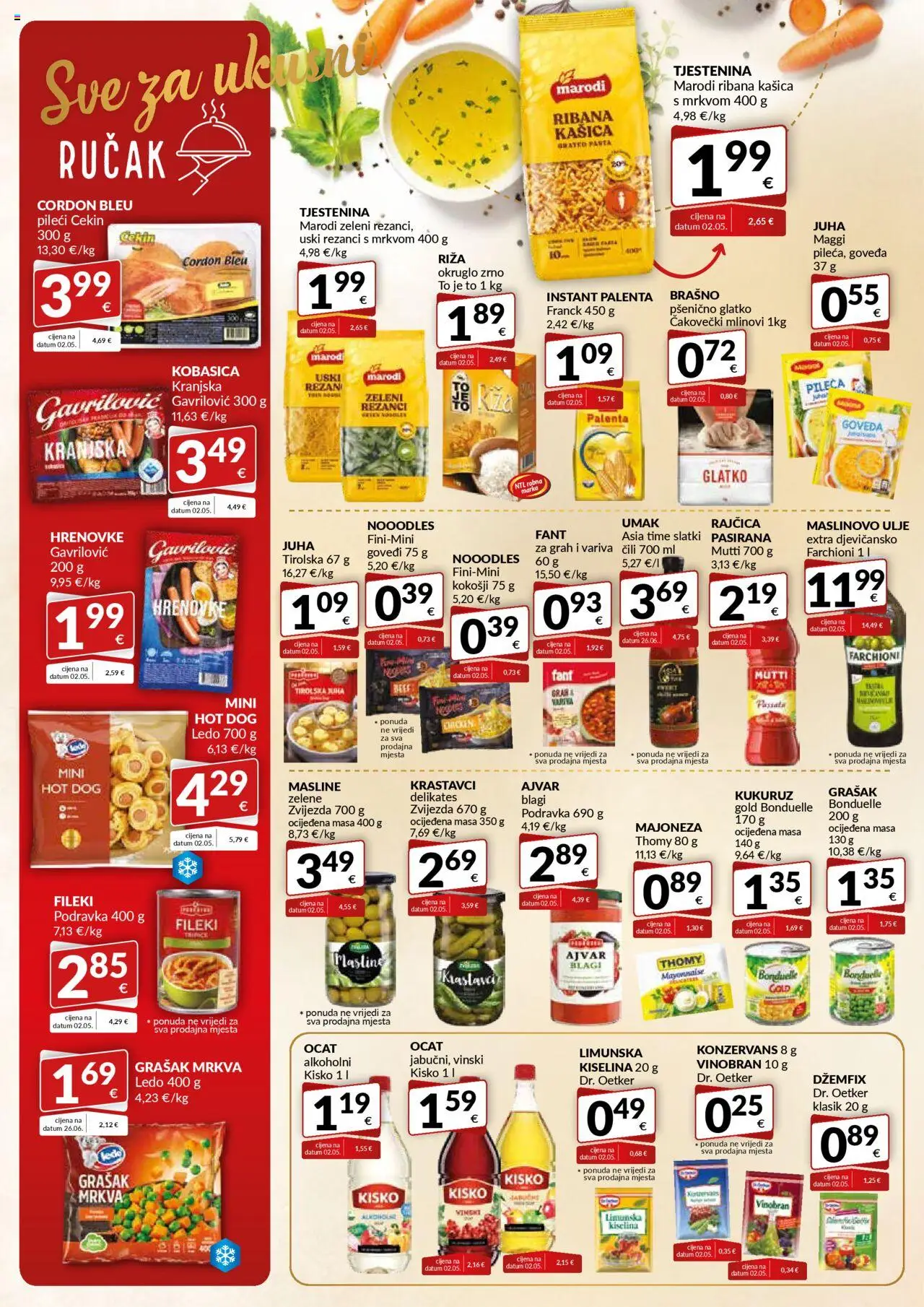 Bakmaz katalog | vrijedi od 11.09.2025 | Stranica: 4 | Proizvodi: Tjestenina, Krastavci, Umak, Rajčica