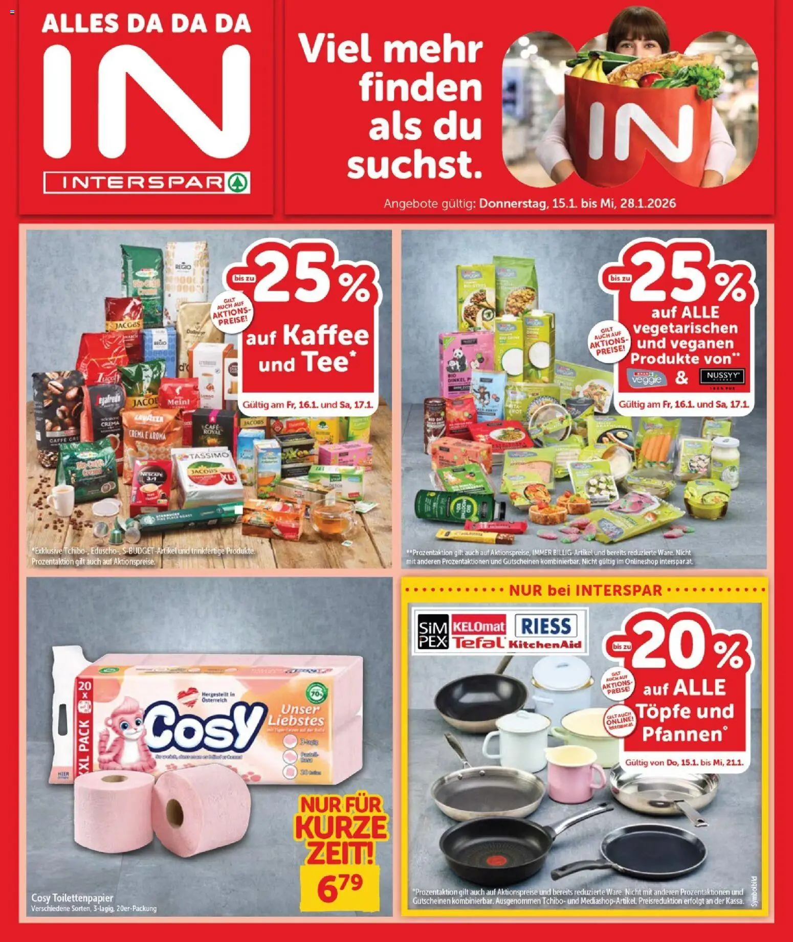 Interspar Flugblatt - Burgenland Nord gültig ab 15.01.2026 | Seite: 1 | Produkte: Kaffee
