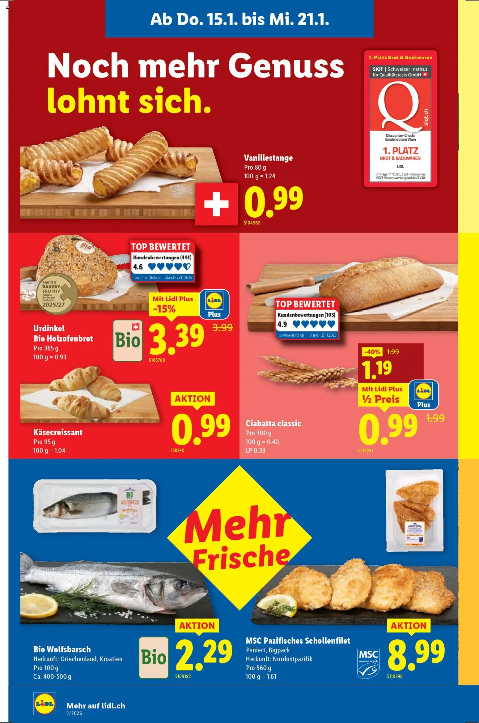 Lidl Aktionen – gültig ab 15.01.2026 | Seite: 6 | Produkte: Brot, Top