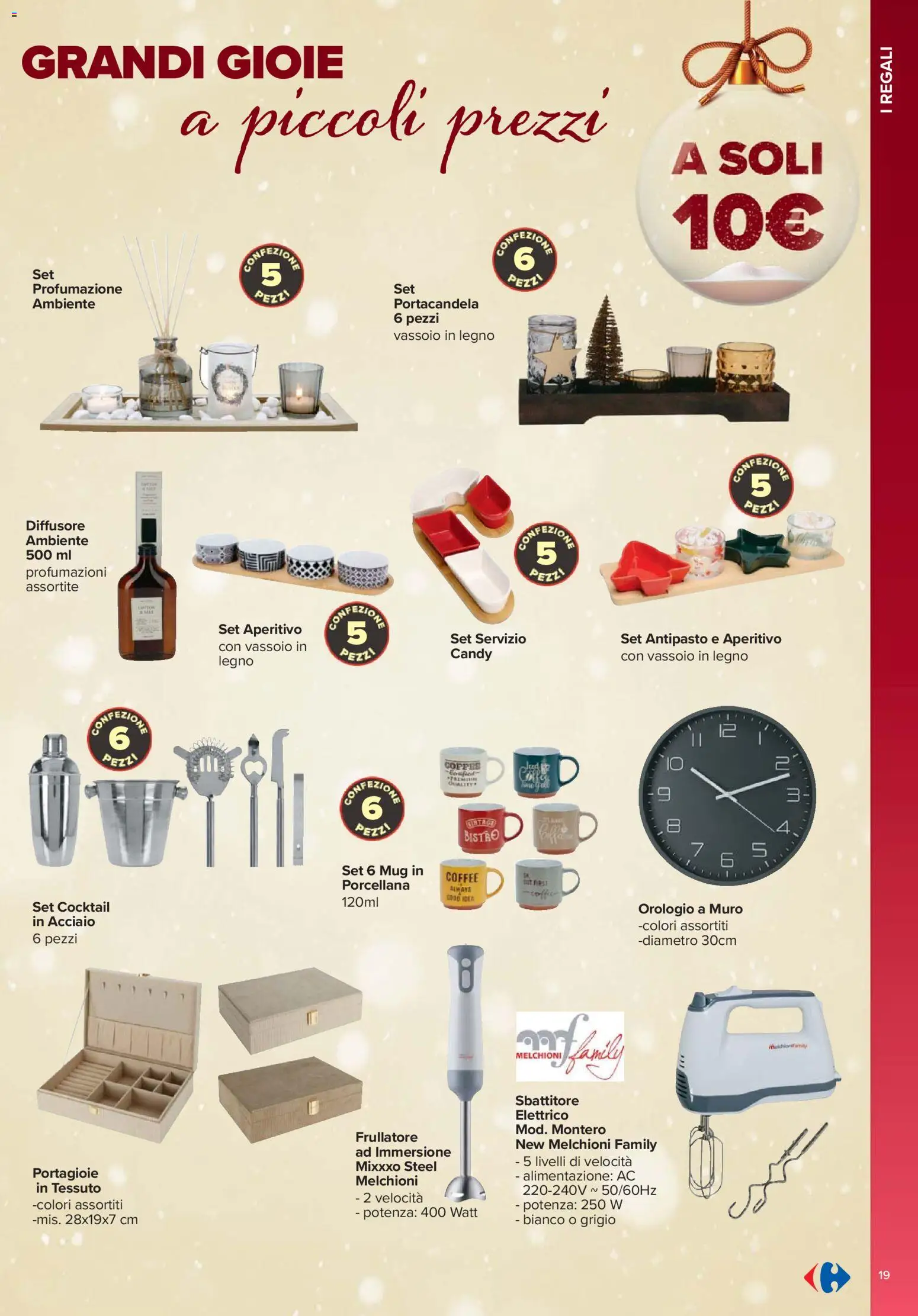 Volantino Carrefour del 13.11.2025 | Pagina: 19 | Prodotti: Frullatore, Sbattitore, Orologio, Aperitivo