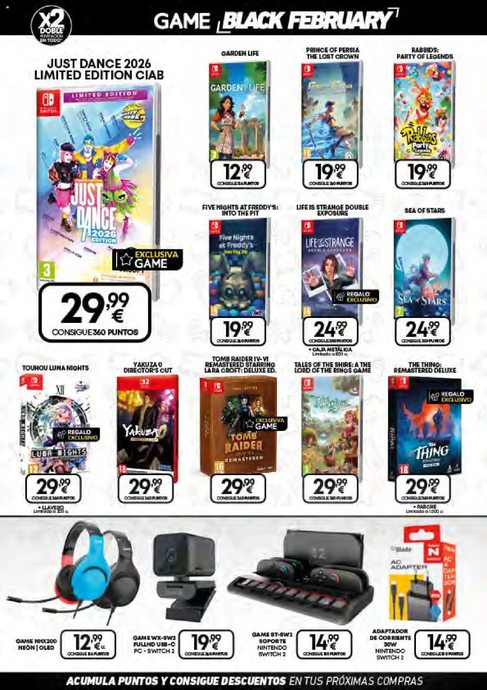 Game folleto │ válido desde el 25.02.2026 | Página: 8 | Productos: Nintendo, PC, Adaptador, Caja