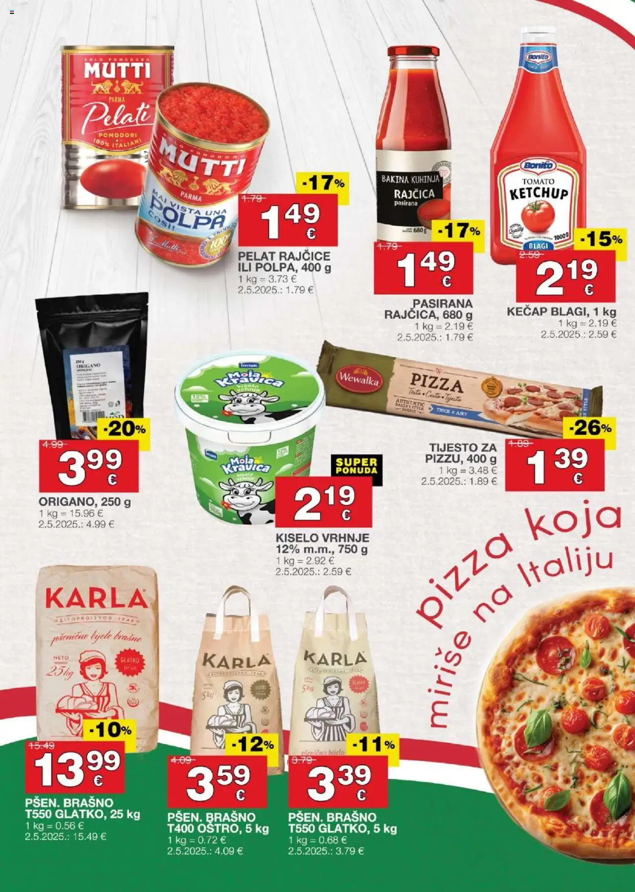 Stanić Diskont katalog | vrijedi od 16.10.2025 | Stranica: 4 | Proizvodi: Pizza, Kiselo vrhnje, Kečap, Rajčica
