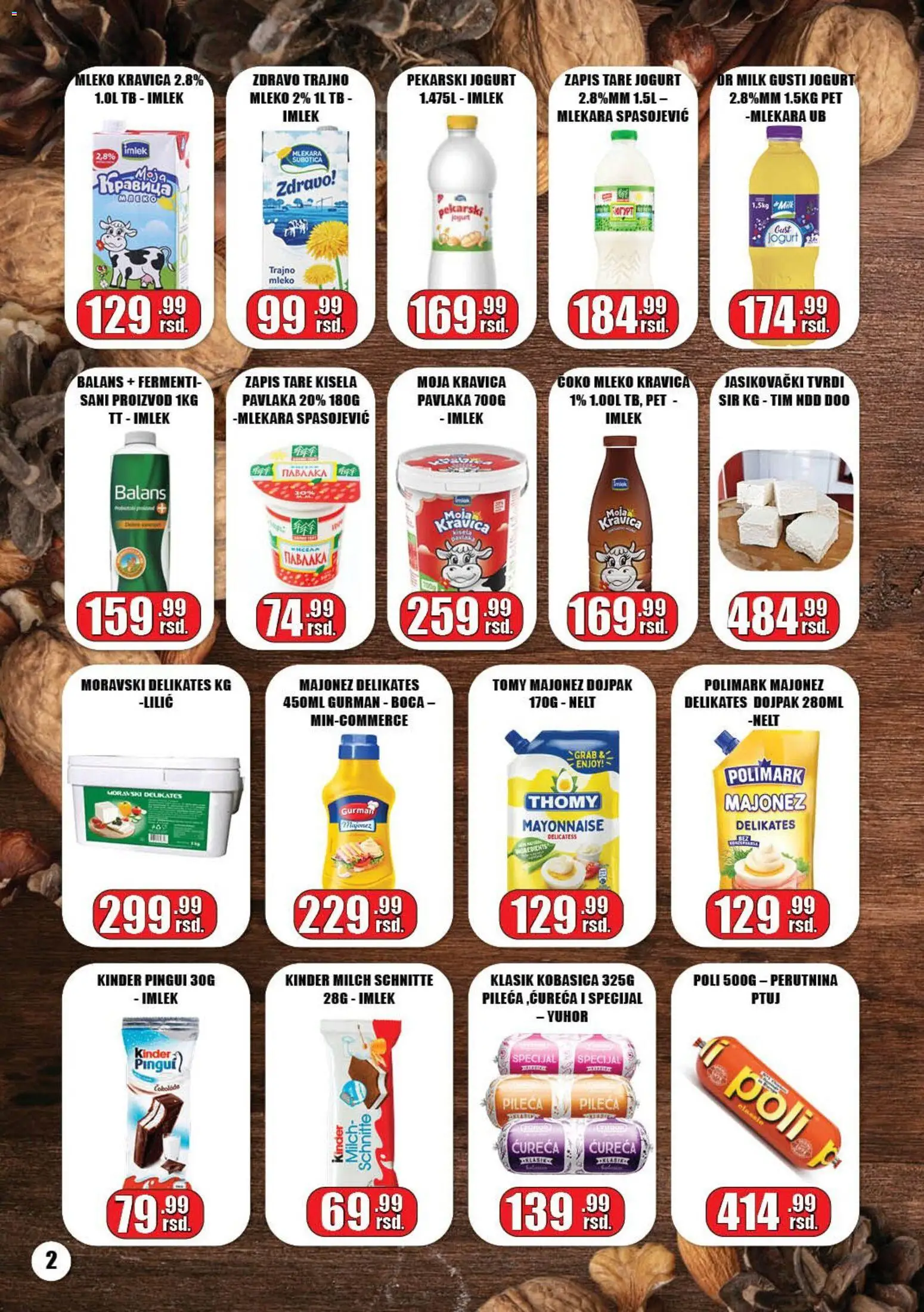 Gala MARKET katalog - važi od 05.11.2025 | Strana: 2 | Proizvode: Moja kravica, Sir, Jogurt, Kobasica