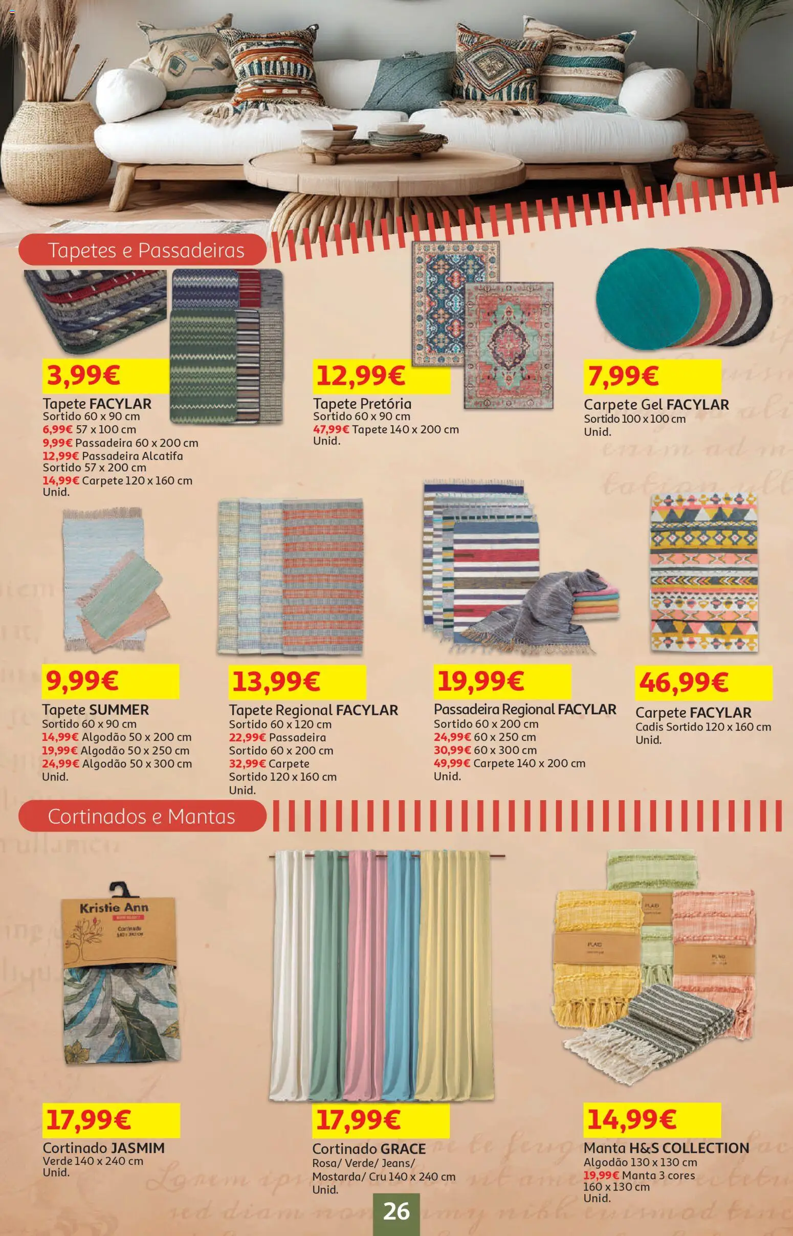 Auchan - Preços Redondos │ válido de 06.04.2026 | Página: 26 | Produtos: Passadeira, Algodão, Carpete, Tapete