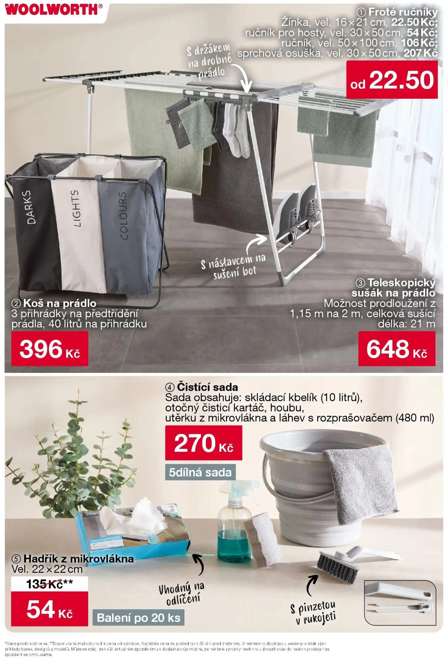 Woolworth leták od 09.01.2026 | Strana: 16 | Produkty: Sušák na prádlo, Koš na prádlo, Koš, Láhev