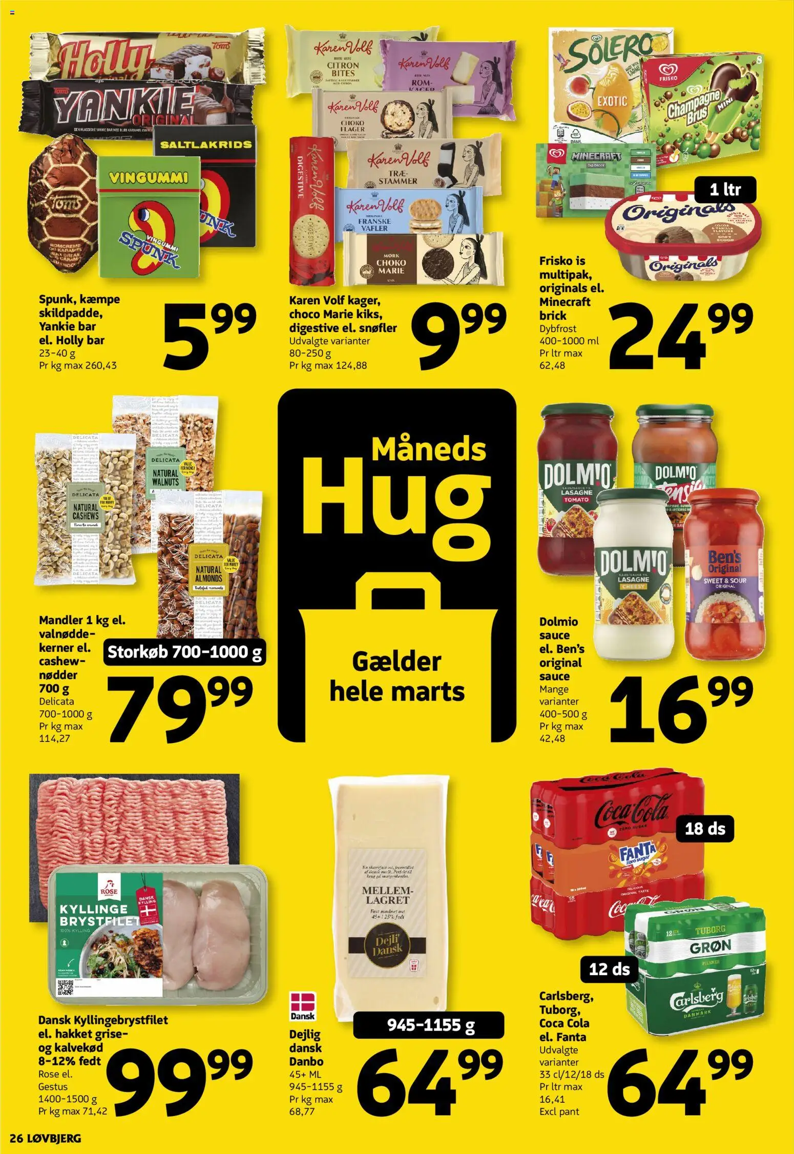Løvbjerg tilbudsavis – gyldig fra 06.03.2026 | Side: 26 | Produkter: Mandler, Fanta, Vafler, Cola