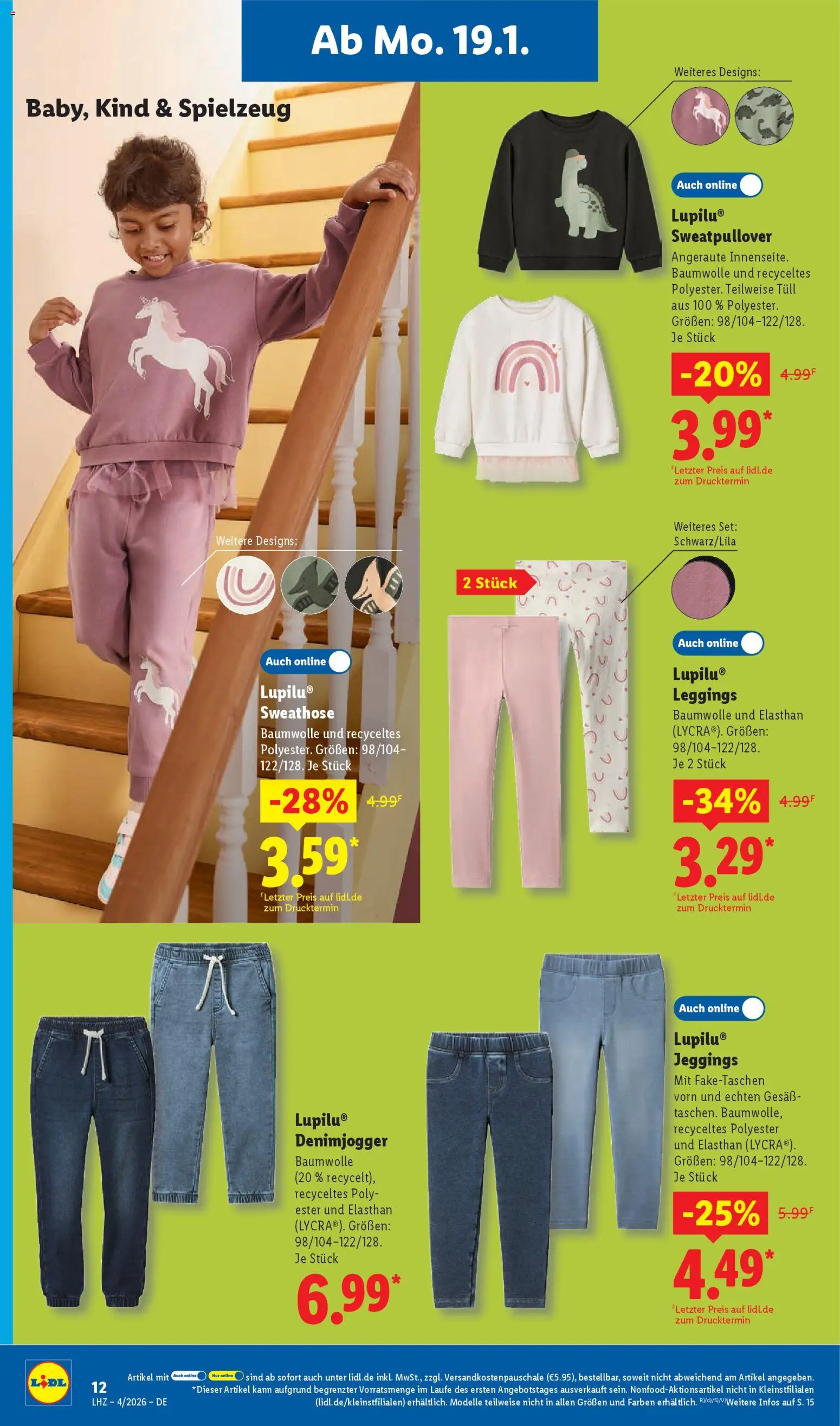 Lidl Prospekt Ochsenfurt – gültig ab 19.01.2026 | Seite: 22 | Produkte: Sweathose, Leggings