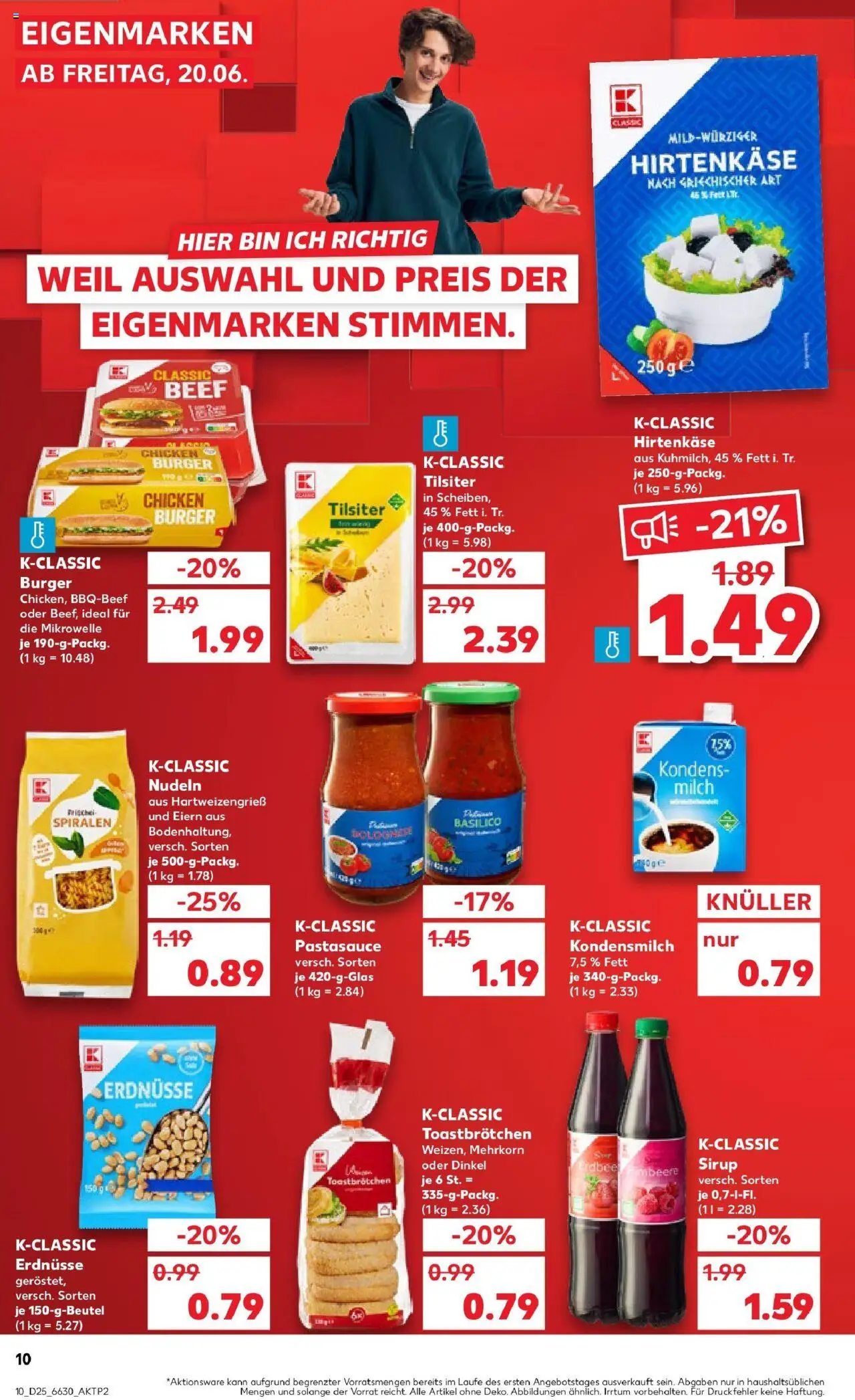 Kaufland prospekt Korbach	 - gültig ab dem 22.06.2025 | Seite: 23 | Produkte: Erdnüsse, Milch, Pasta, Nudeln
