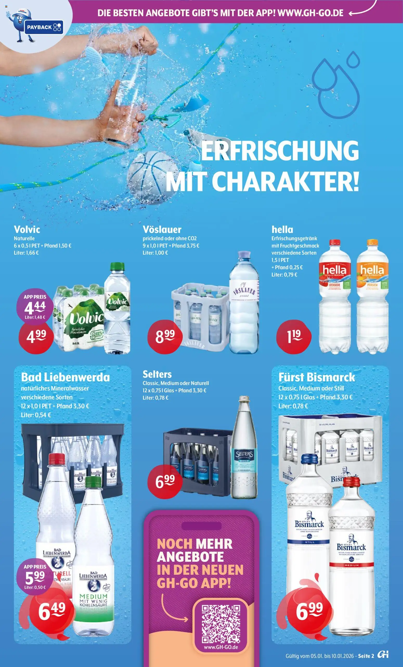 Getränke Hoffmann Prospekt 	 – gültig ab 05.01.2026 | Seite: 2 | Produkte: Bad, Mineralwasser, Hella, Volvic