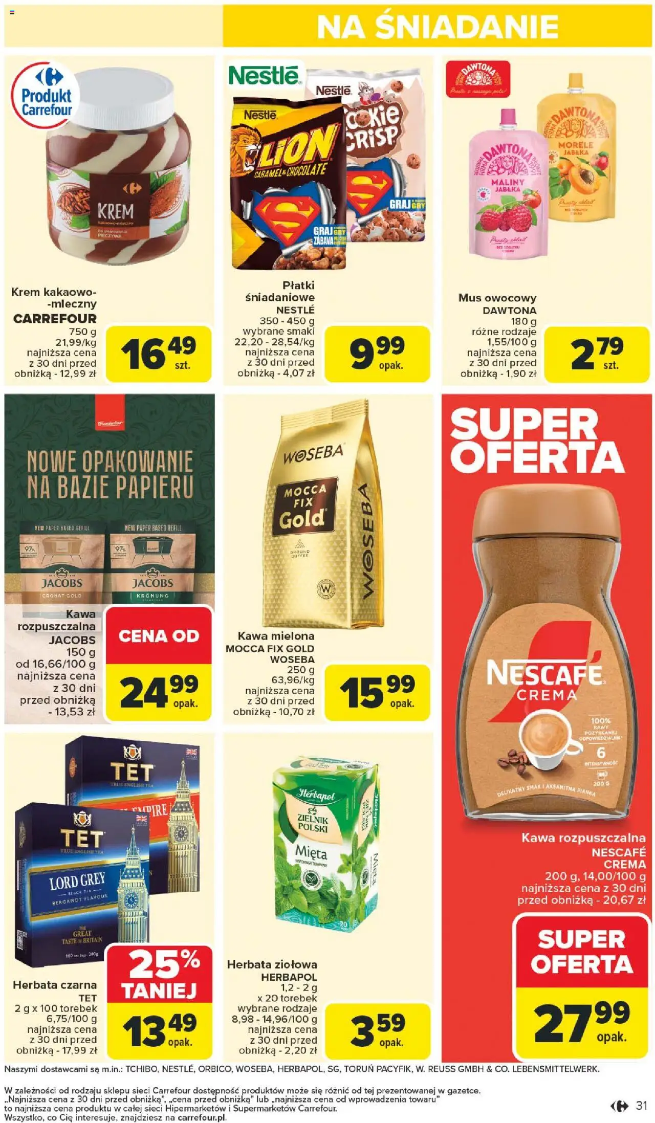 Carrefour Gazetka od 18.08.2025 | Strona: 33 | Produkty: Gry, Kawa, Płatki, Krem