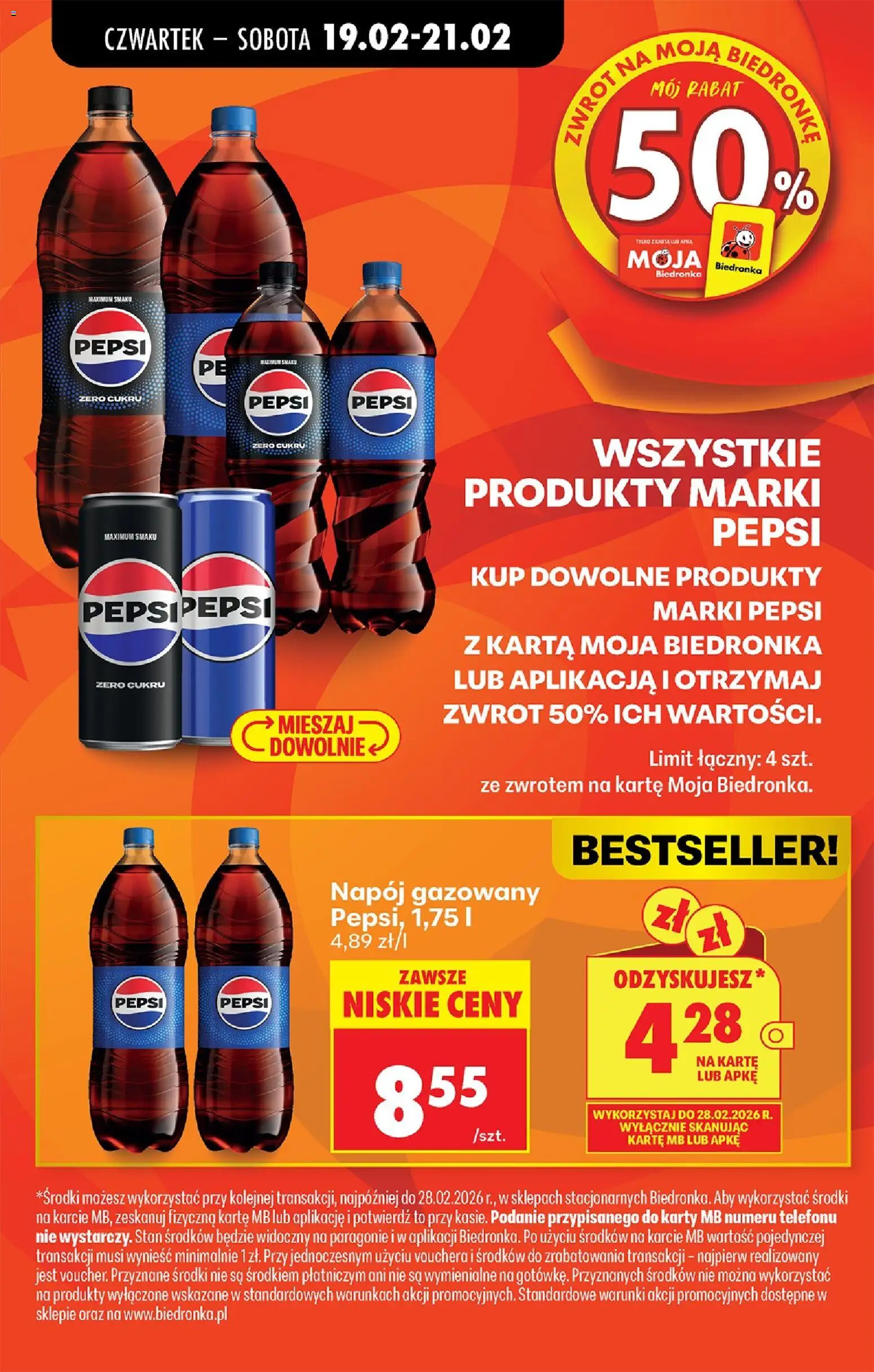 Biedronka Polsko leták - W tym tygodniu od 19.02.2026 | Strana: 5 | Produkty: Pepsi, Pepsi Zero, Karty, Stan