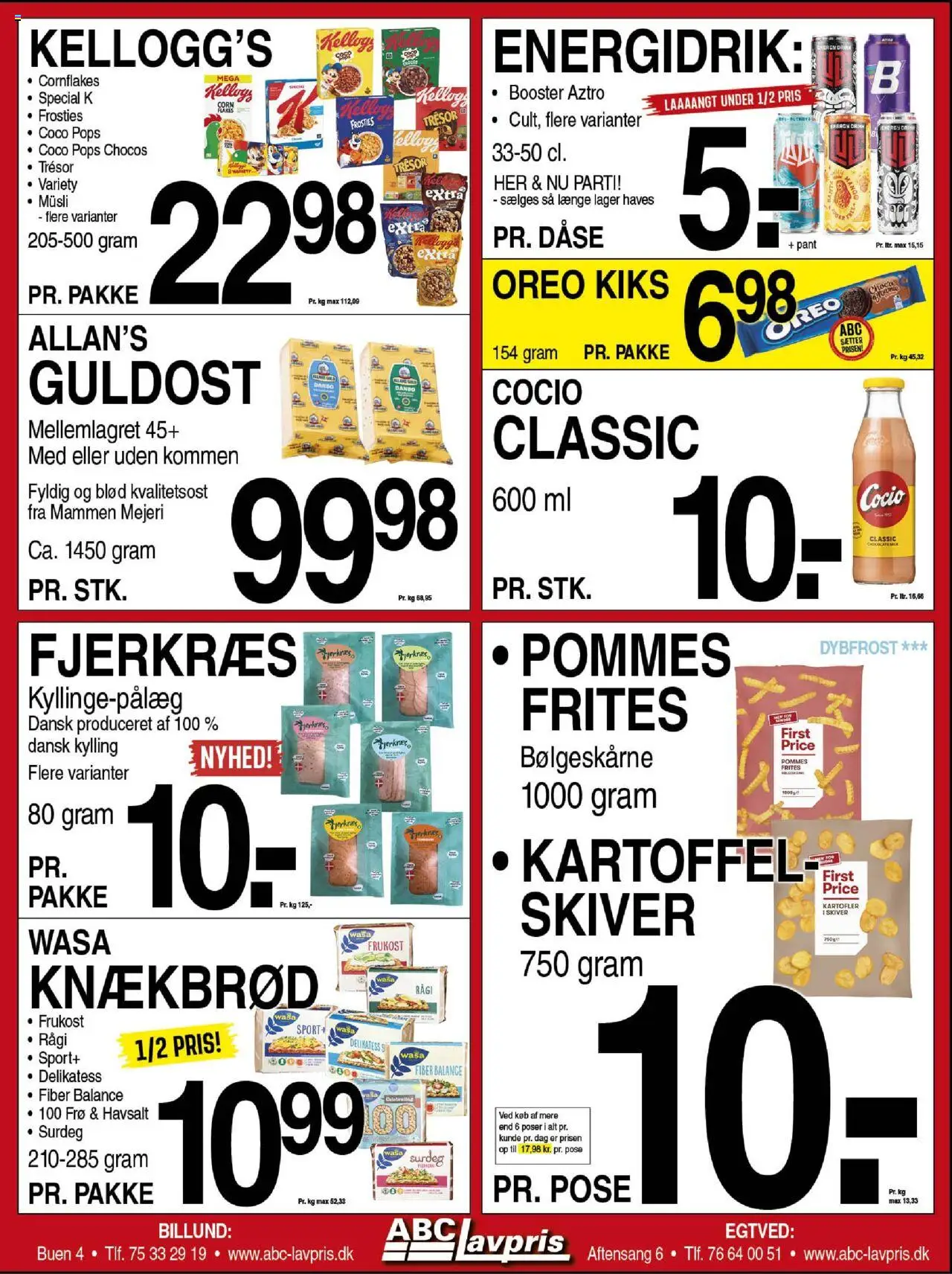 Abc Lavpris Tilbudsavis gyldig fra 06.08.2025 | Side: 2 | Produkter: Kartofler, Cornflakes, Knækbrød, Oreo