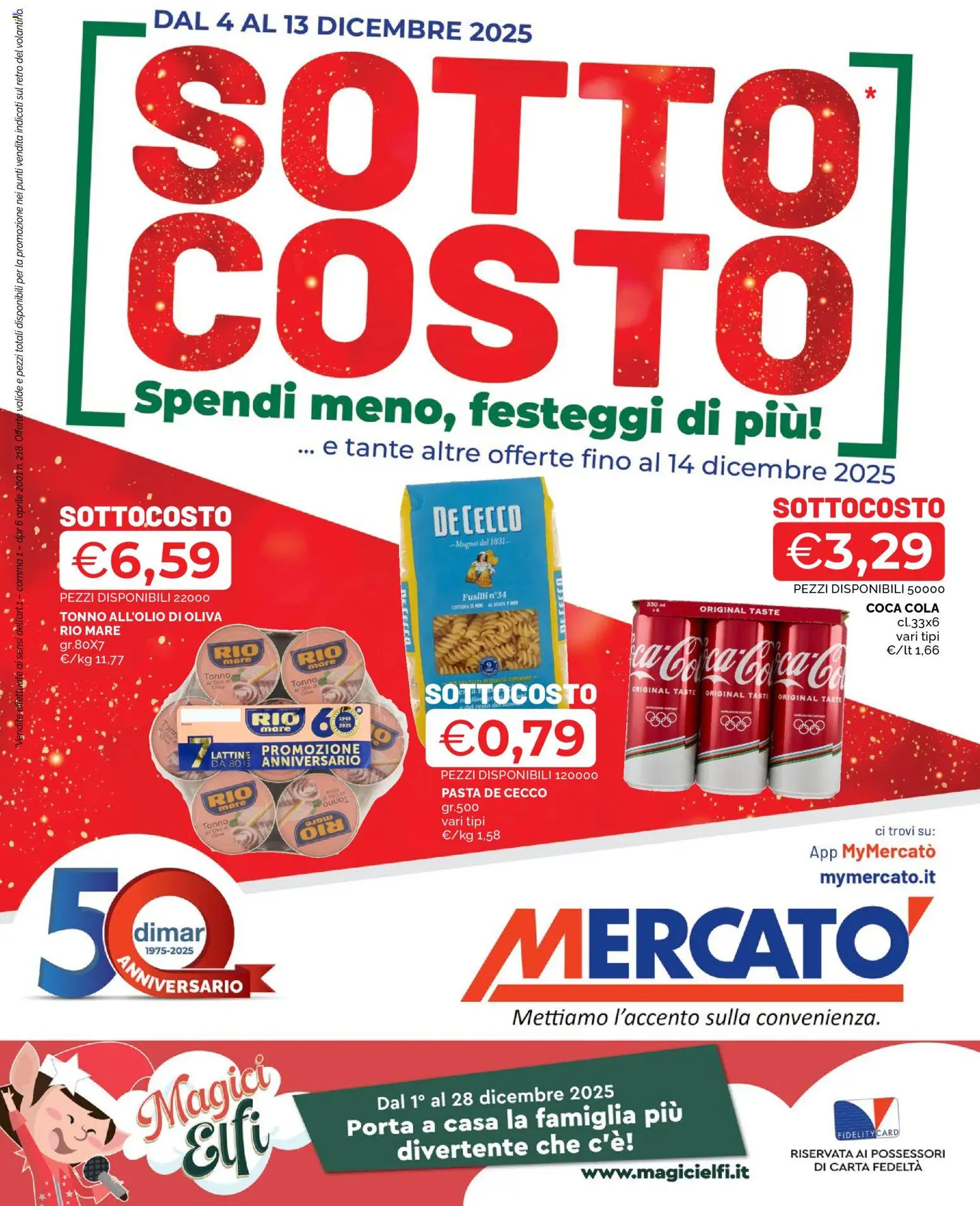 Volantino Mercatò del 04.12.2025 | Pagina: 1 | Prodotti: Tè, Pasta, Tonno, Coca Cola